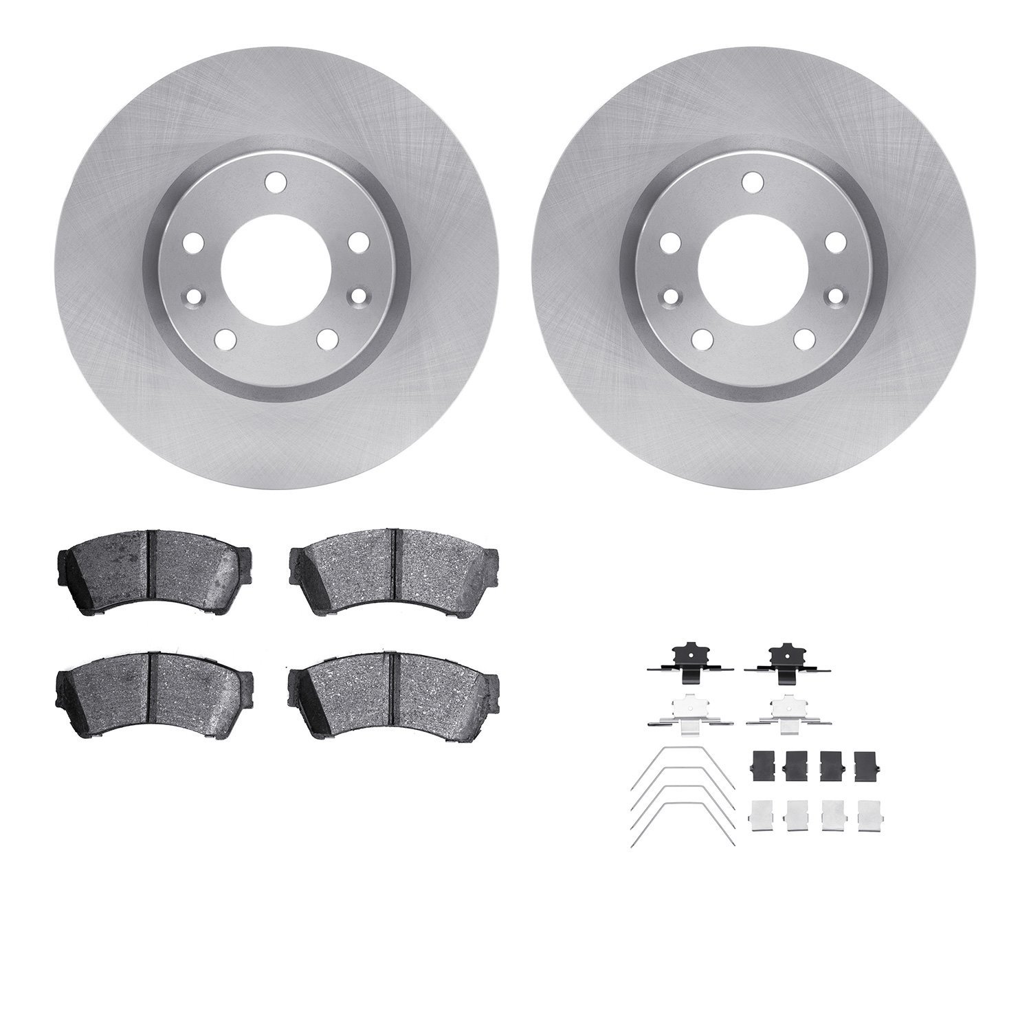 6312-54187 Brake Rotors with 3000-Series Ceramic Brake Pads Kit with Hardware, 2006-2013 Ford/Lincoln/Mercury/Mazda, Position: F