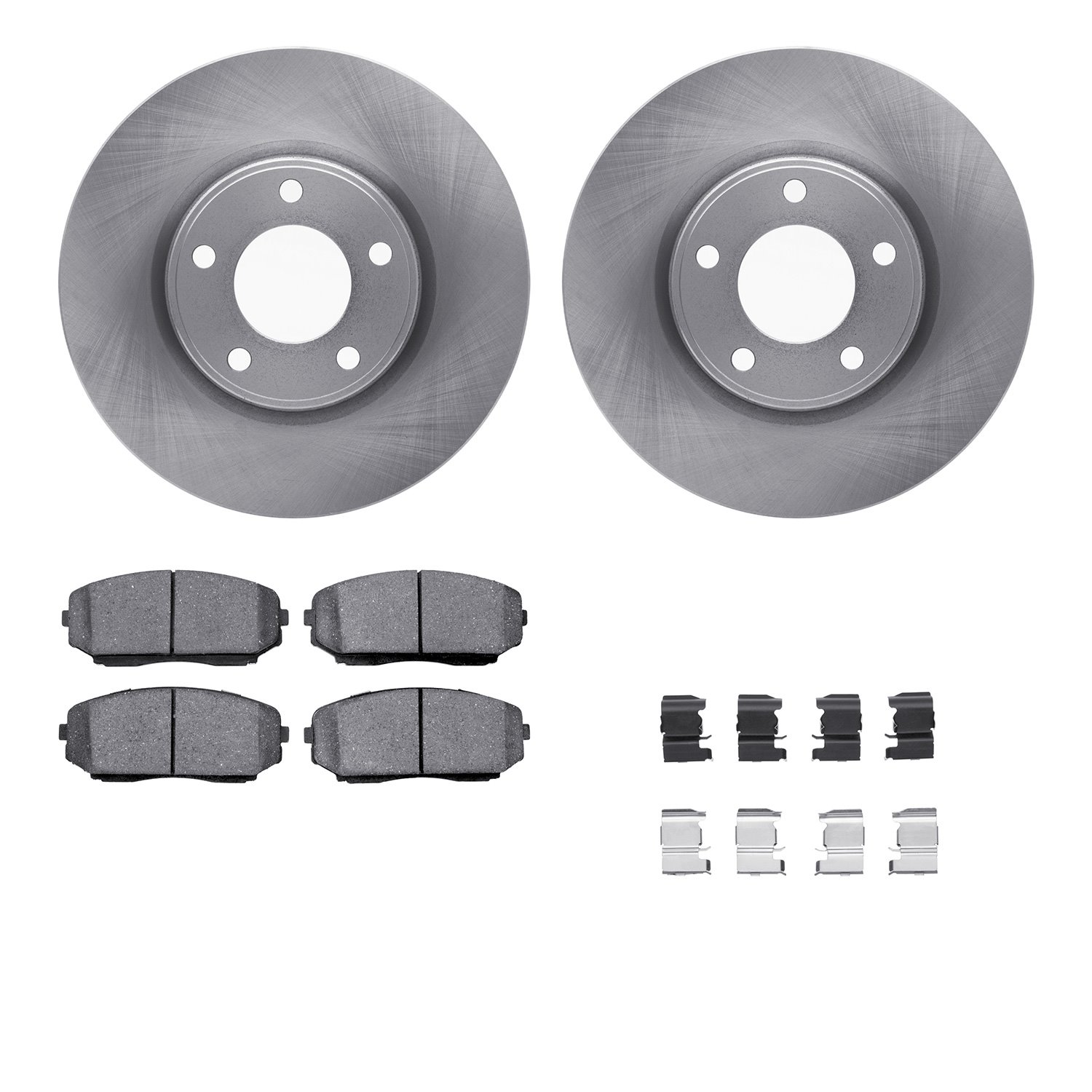 6312-54190 Brake Rotors with 3000-Series Ceramic Brake Pads Kit with Hardware, 2007-2008 Ford/Lincoln/Mercury/Mazda, Position: F