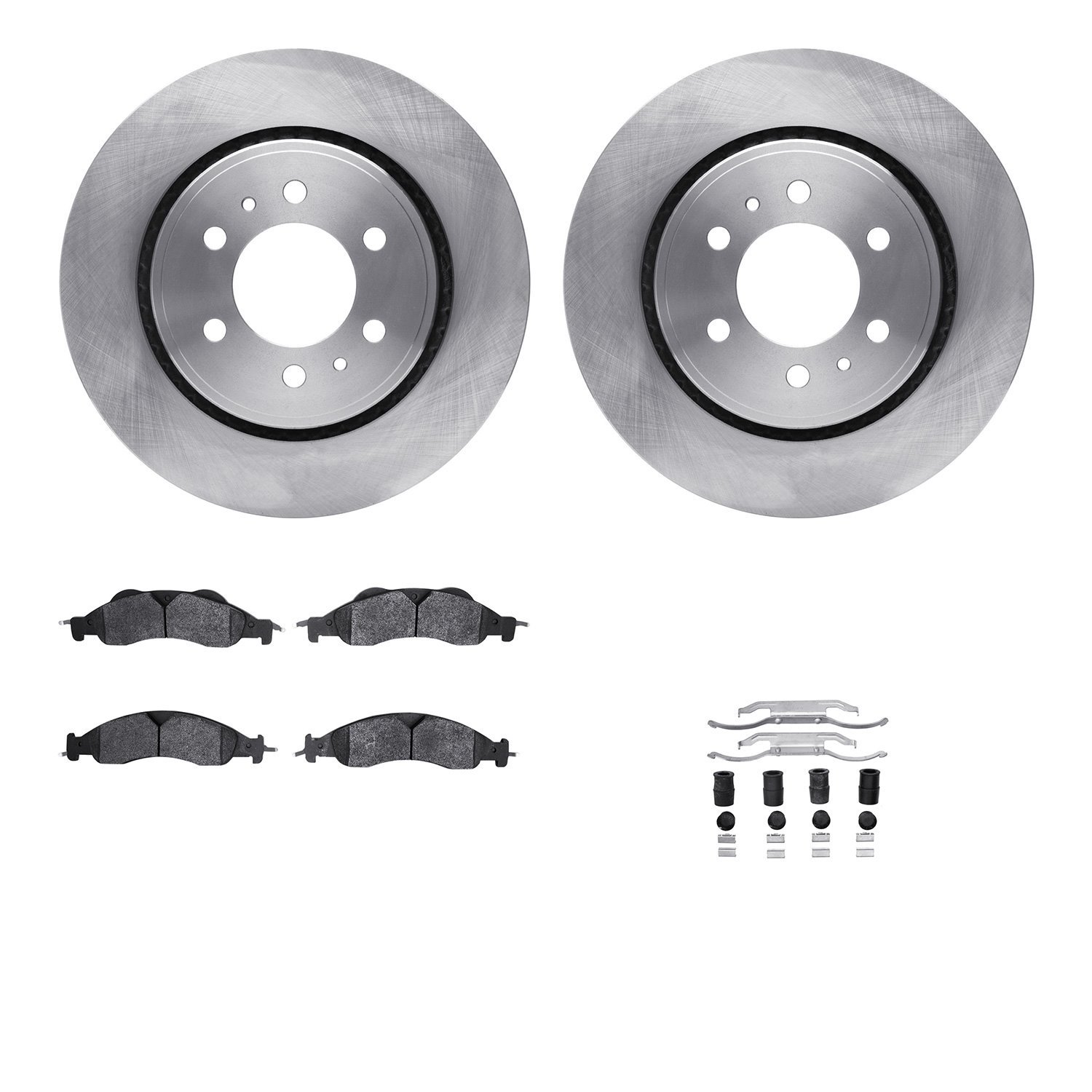 6312-54192 Brake Rotors with 3000-Series Ceramic Brake Pads Kit with Hardware, 2007-2009 Ford/Lincoln/Mercury/Mazda, Position: F