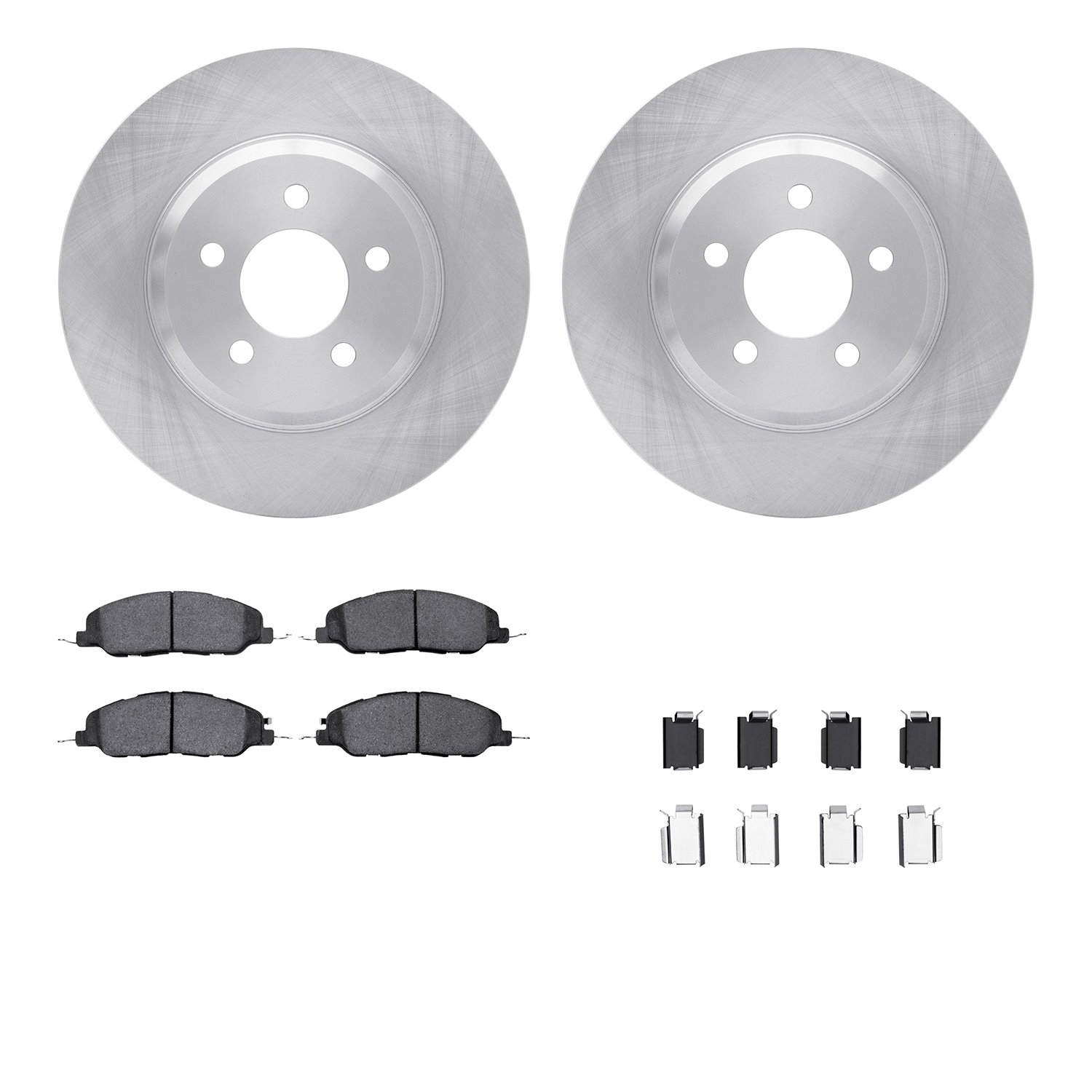 6312-54200 Brake Rotors with 3000-Series Ceramic Brake Pads Kit with Hardware, 2005-2014 Ford/Lincoln/Mercury/Mazda, Position: F