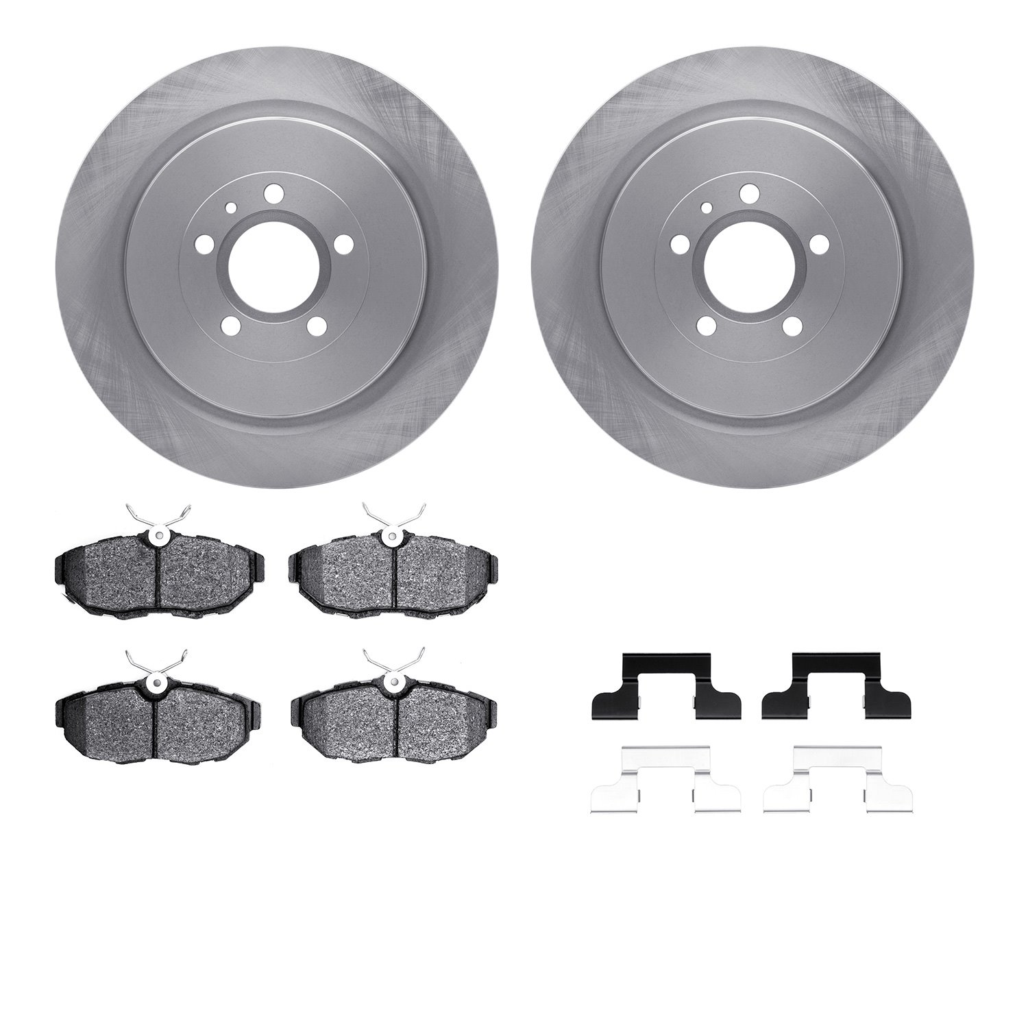 6312-54203 Brake Rotors with 3000-Series Ceramic Brake Pads Kit with Hardware, 2013-2014 Ford/Lincoln/Mercury/Mazda, Position: R