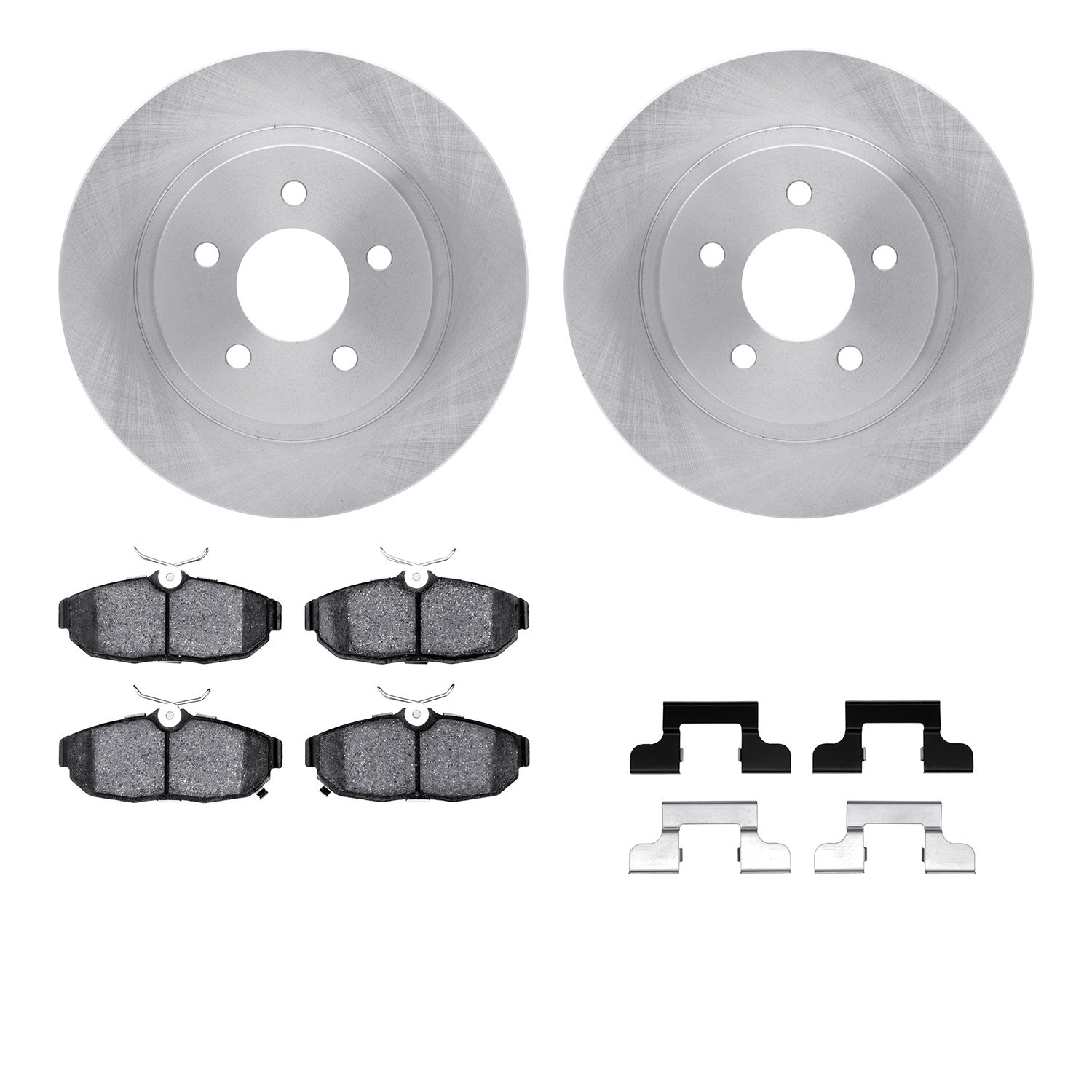 6312-54206 Brake Rotors with 3000-Series Ceramic Brake Pads Kit with Hardware, 2012-2014 Ford/Lincoln/Mercury/Mazda, Position: R
