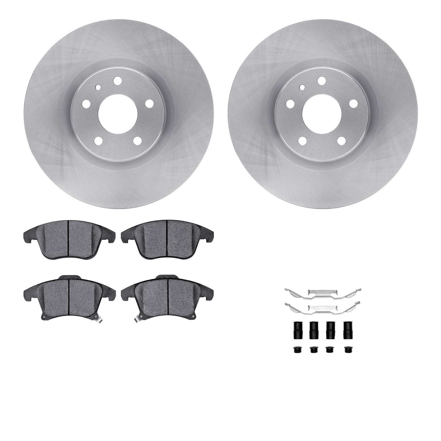 6312-54217 Brake Rotors with 3000-Series Ceramic Brake Pads Kit with Hardware, 2013-2020 Ford/Lincoln/Mercury/Mazda, Position: F