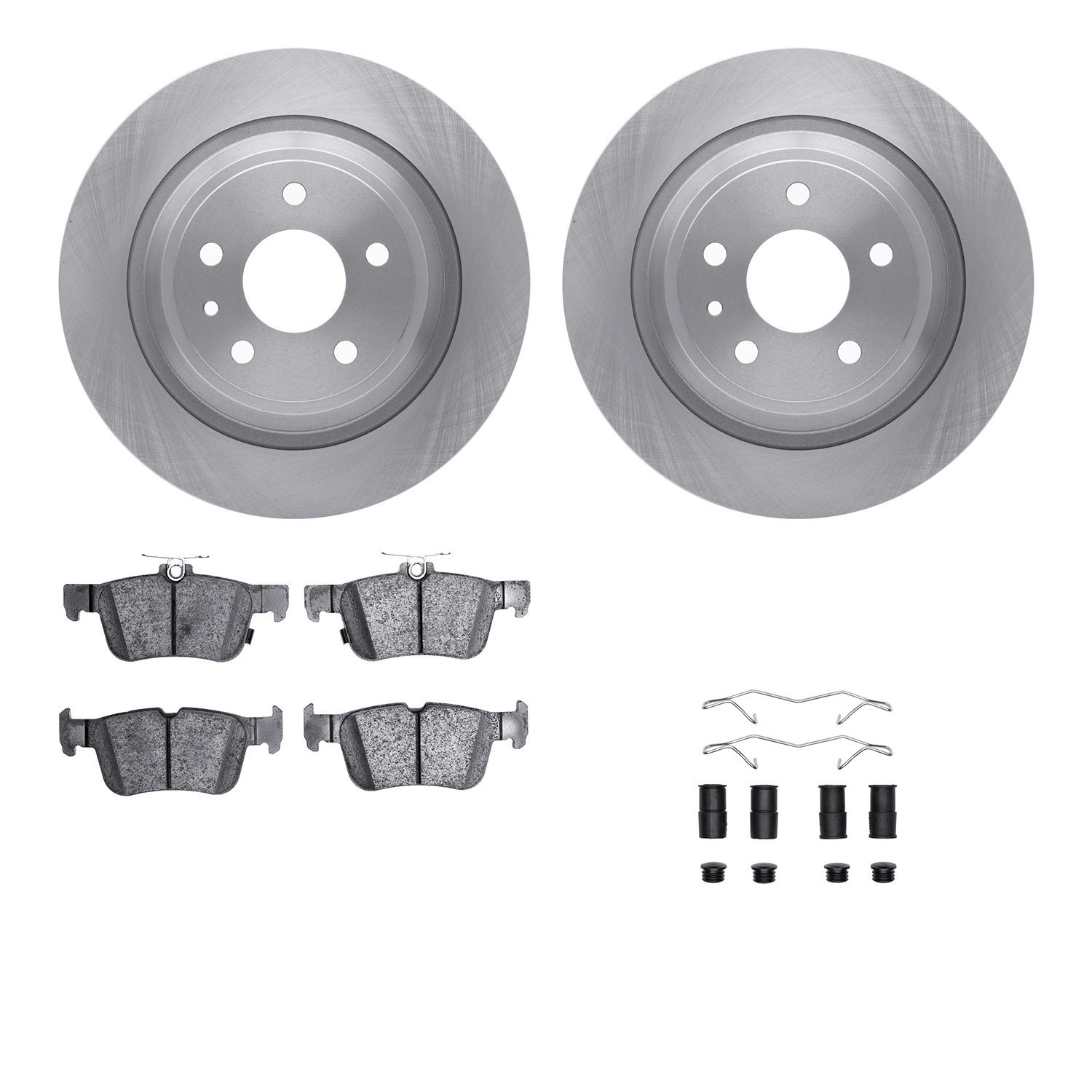6312-54220 Brake Rotors with 3000-Series Ceramic Brake Pads Kit with Hardware, 2013-2020 Ford/Lincoln/Mercury/Mazda, Position: R