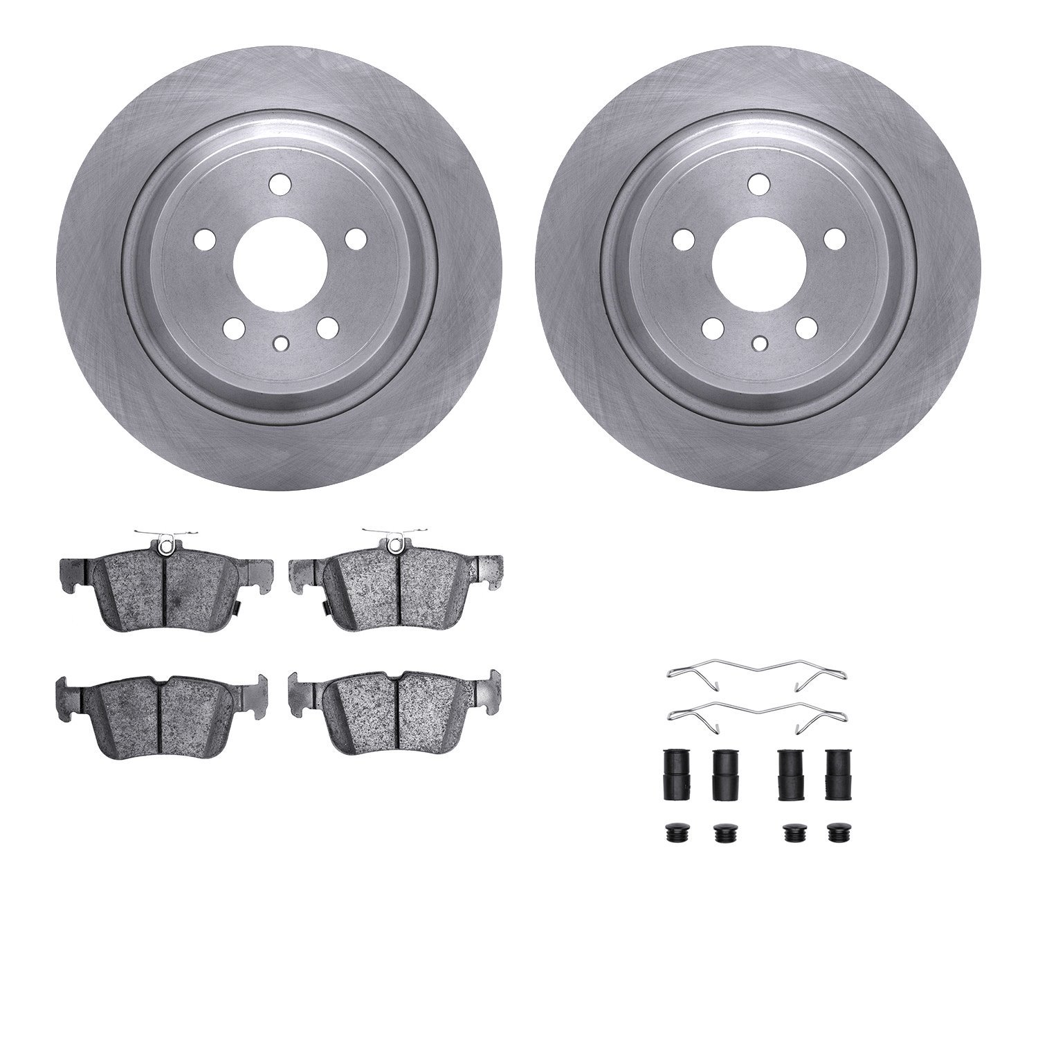 6312-54221 Brake Rotors with 3000-Series Ceramic Brake Pads Kit with Hardware, 2013-2020 Ford/Lincoln/Mercury/Mazda, Position: R
