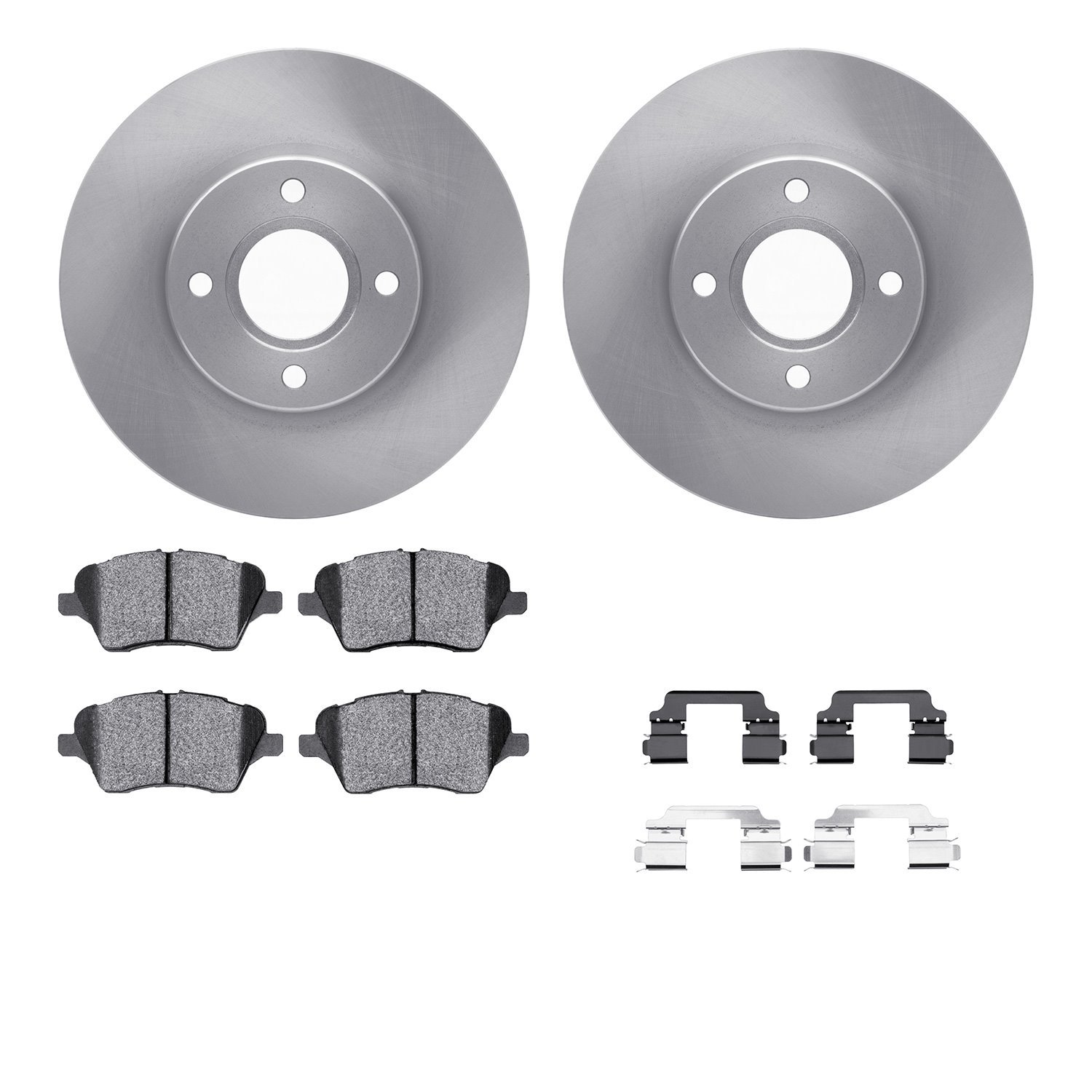 6312-54223 Brake Rotors with 3000-Series Ceramic Brake Pads Kit with Hardware, 2014-2019 Ford/Lincoln/Mercury/Mazda, Position: F