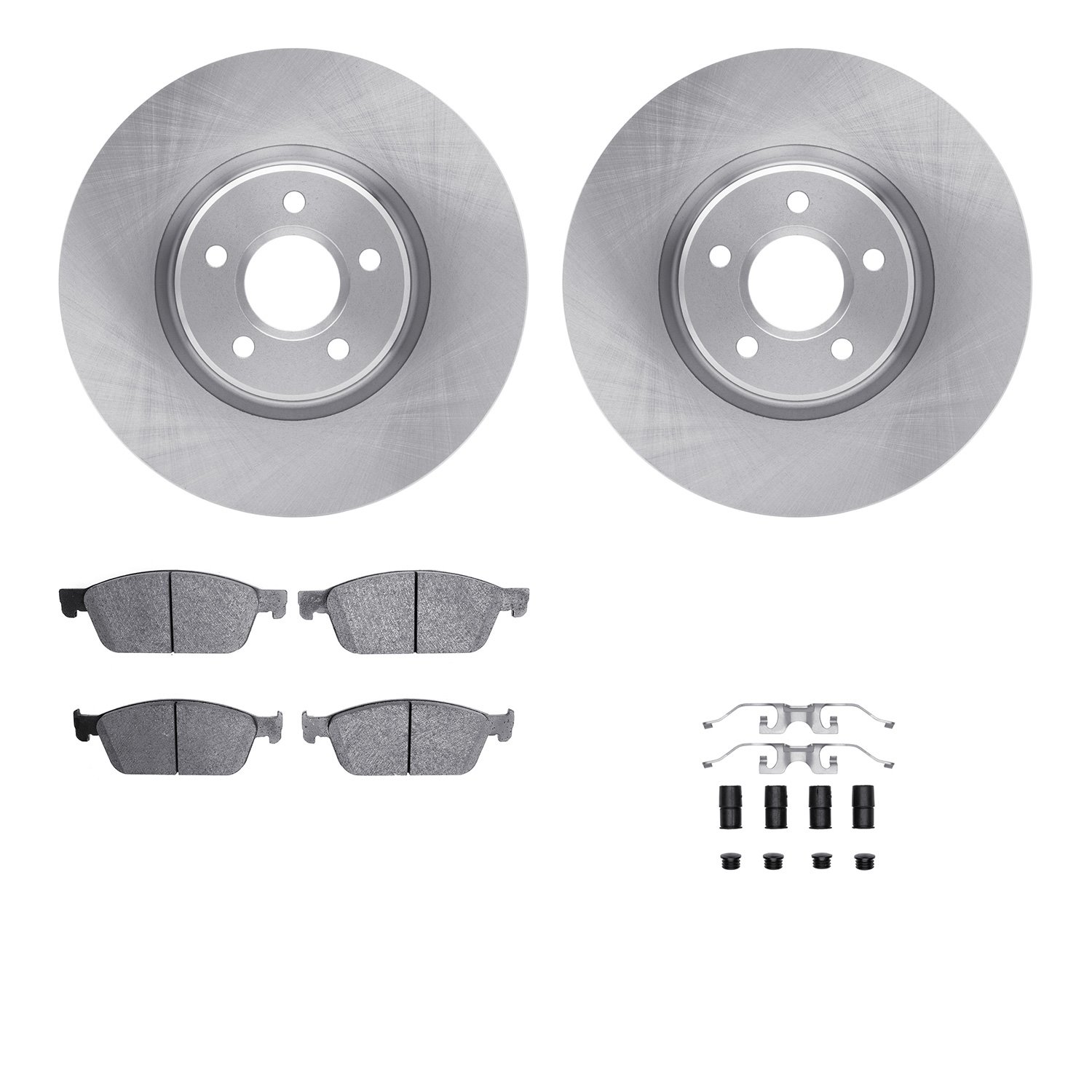 6312-54226 Brake Rotors with 3000-Series Ceramic Brake Pads Kit with Hardware, 2013-2019 Ford/Lincoln/Mercury/Mazda, Position: F