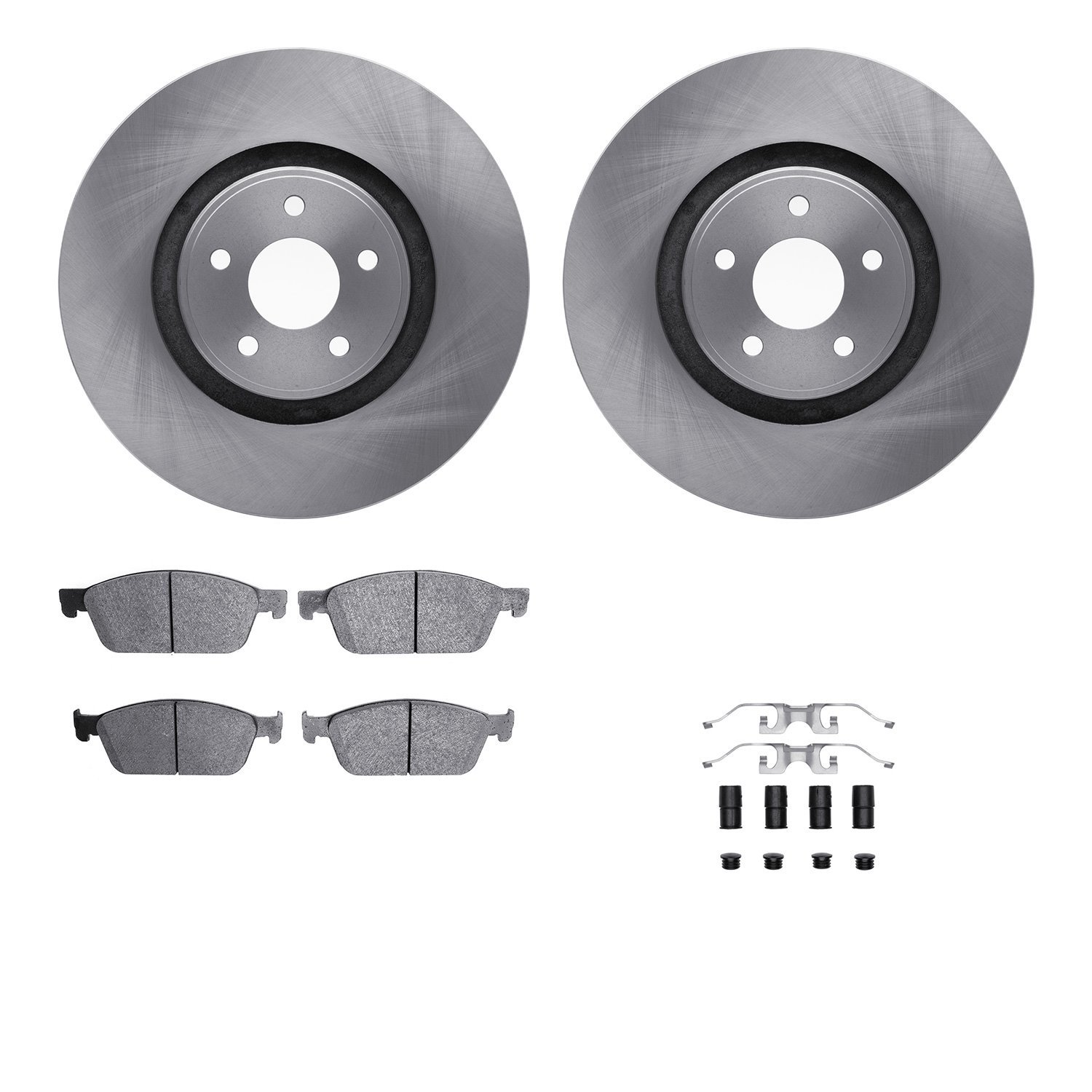 6312-54227 Brake Rotors with 3000-Series Ceramic Brake Pads Kit with Hardware, 2014-2019 Ford/Lincoln/Mercury/Mazda, Position: F