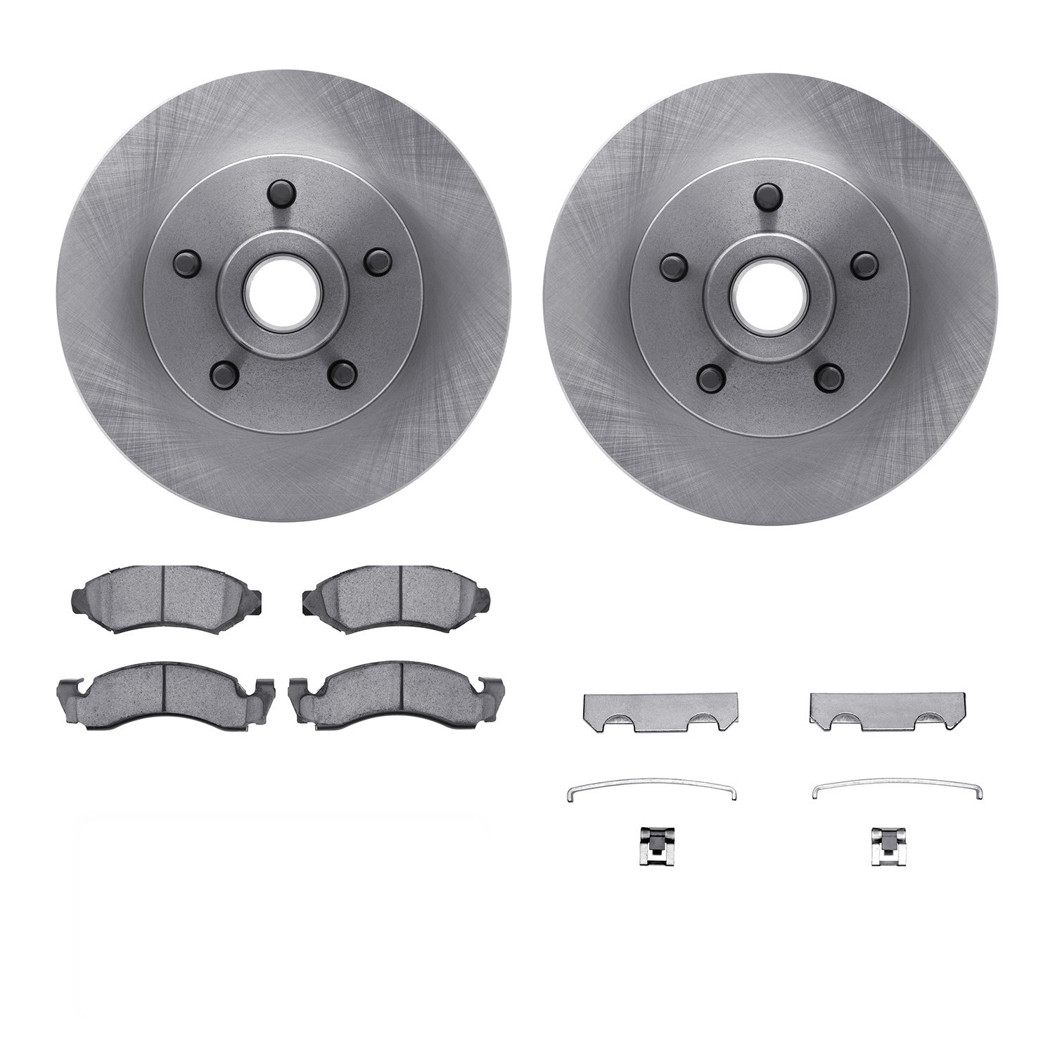 6312-56001 Brake Rotors with 3000-Series Ceramic Brake Pads Kit with Hardware, 1972-1973 Ford/Lincoln/Mercury/Mazda, Position: F