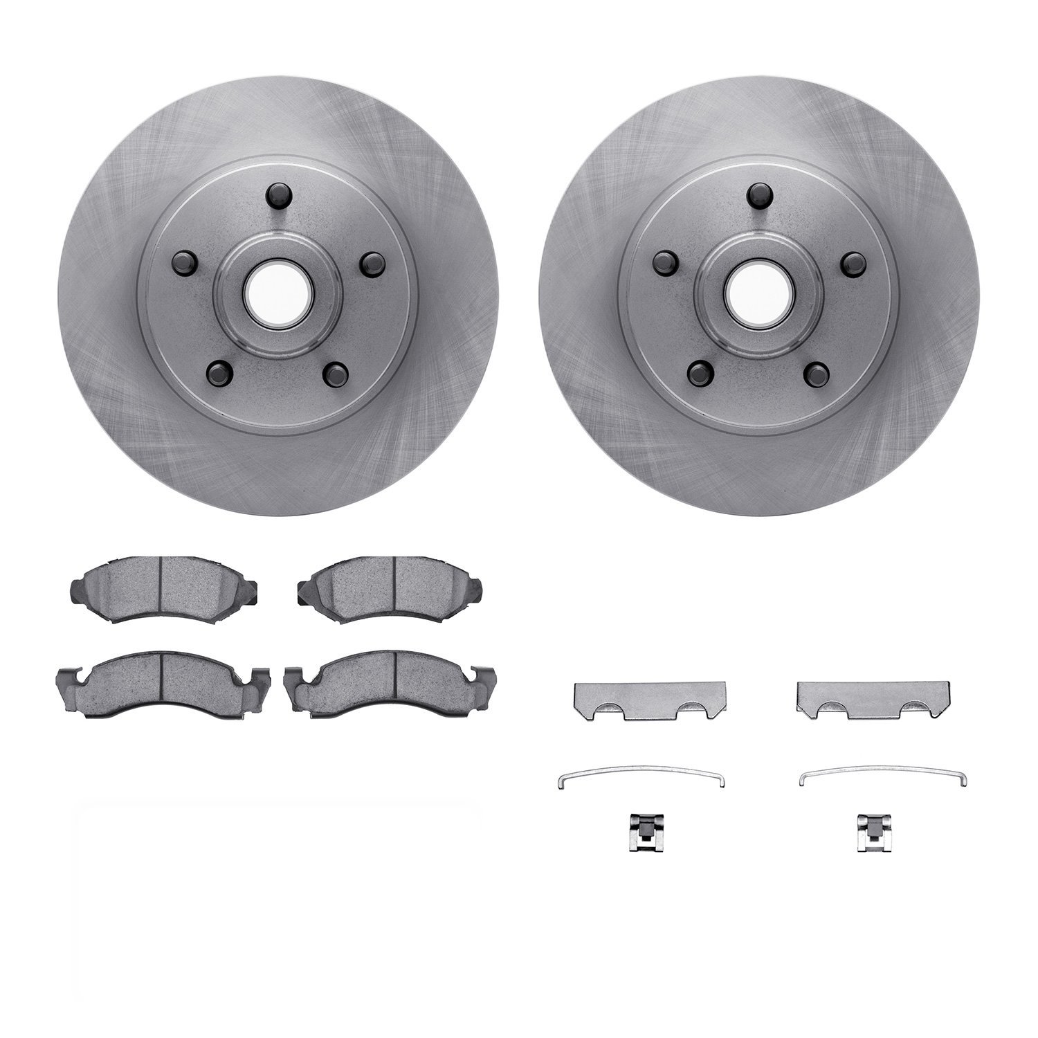 6312-56002 Brake Rotors with 3000-Series Ceramic Brake Pads Kit with Hardware, 1974-1979 Ford/Lincoln/Mercury/Mazda, Position: F