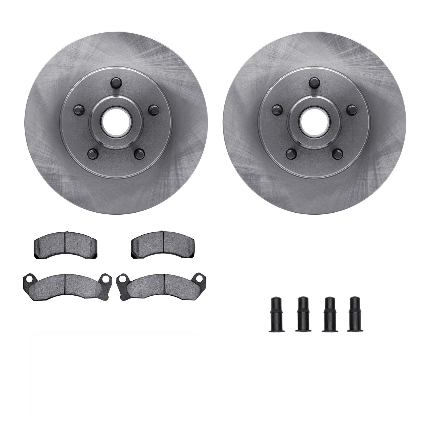 6312-56015 Brake Rotors with 3000-Series Ceramic Brake Pads Kit with Hardware, 1981-1981 Ford/Lincoln/Mercury/Mazda, Position: F