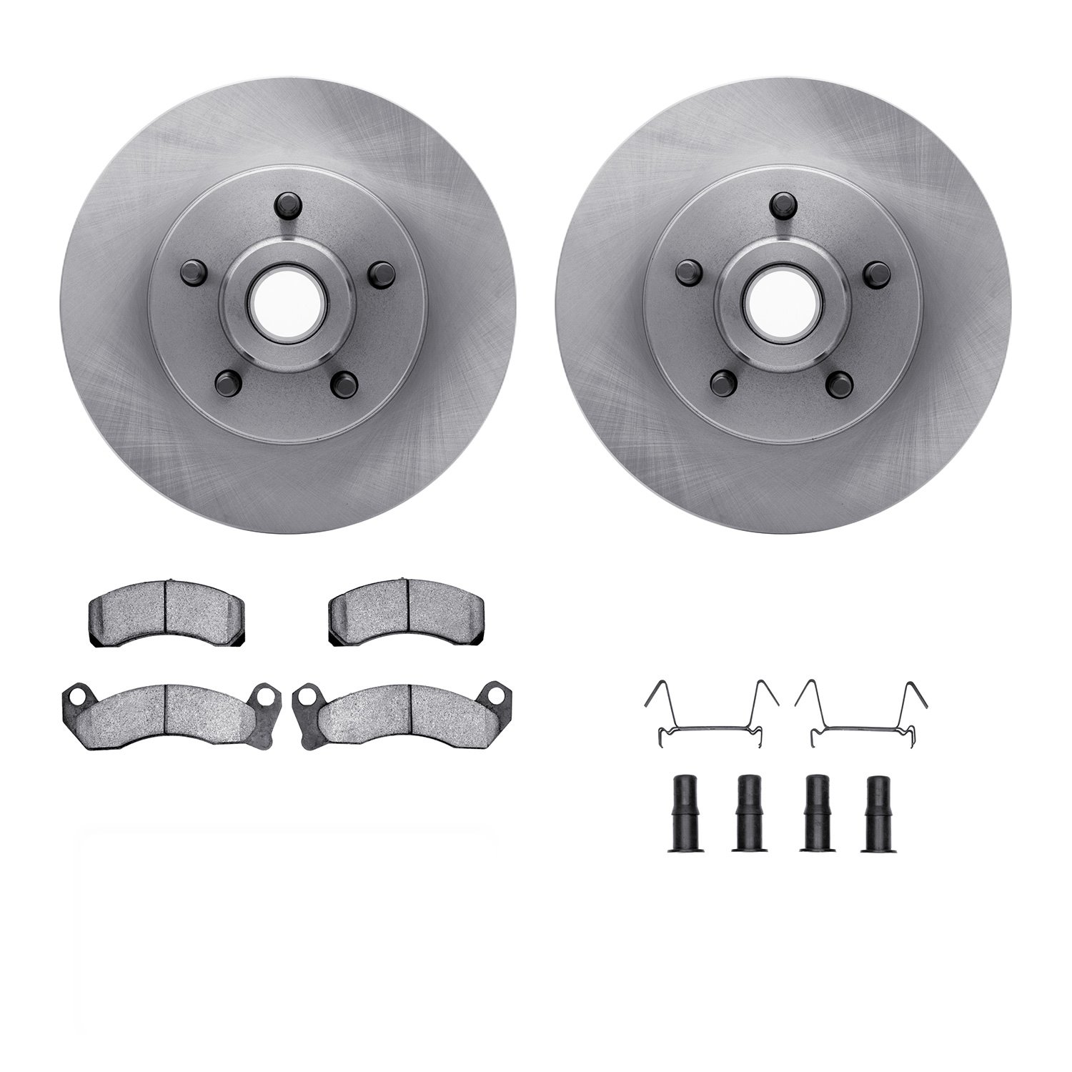 6312-56018 Brake Rotors with 3000-Series Ceramic Brake Pads Kit with Hardware, 1990-1991 Ford/Lincoln/Mercury/Mazda, Position: F