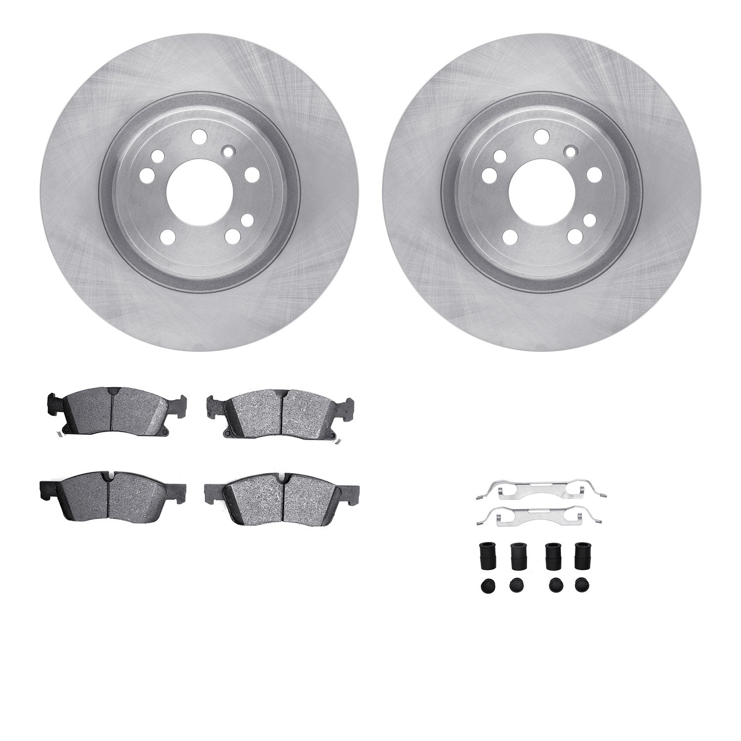6312-63193 Brake Rotors with 3000-Series Ceramic Brake Pads Kit with Hardware, 2012-2018 Mercedes-Benz, Position: Front