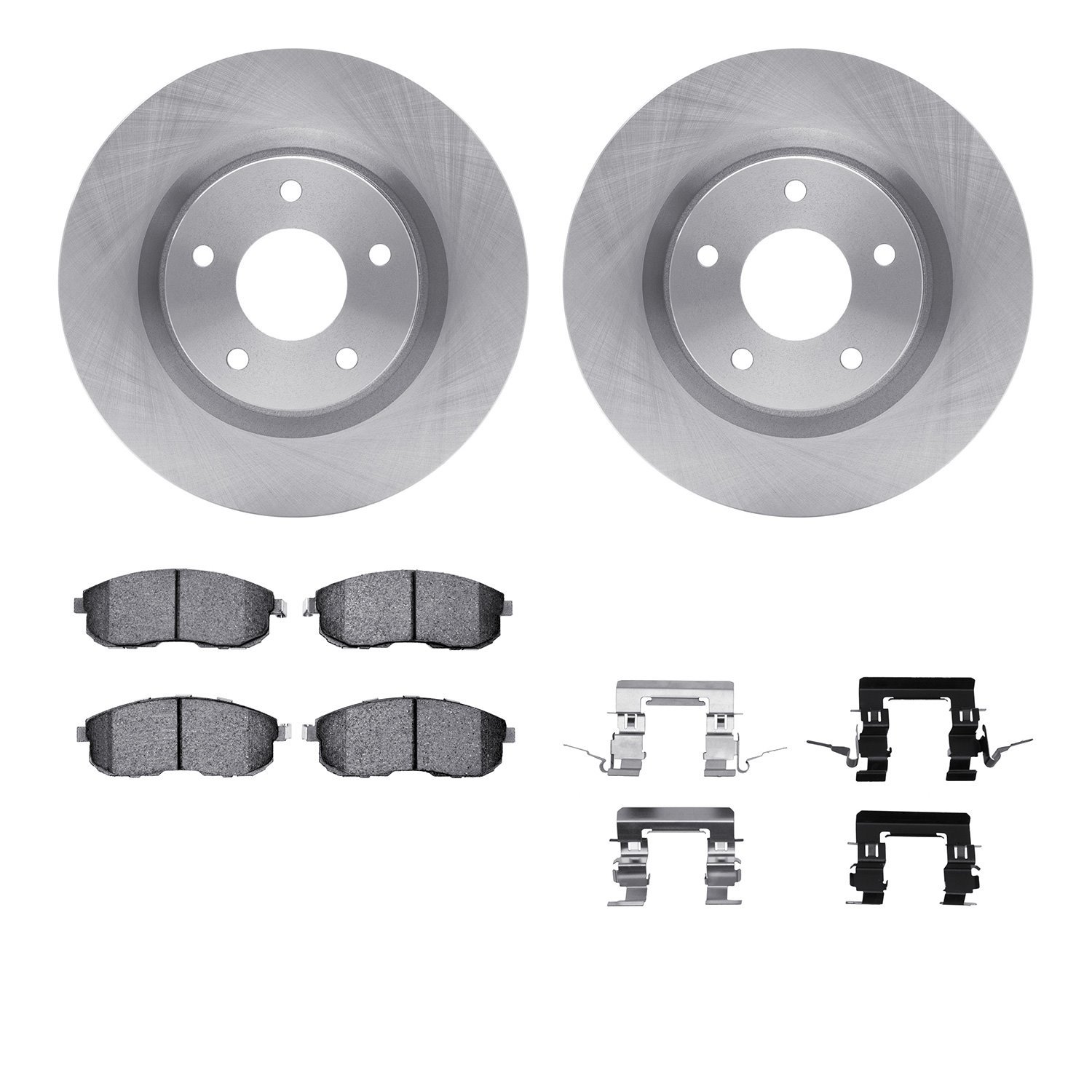 6312-67084 Brake Rotors with 3000-Series Ceramic Brake Pads Kit with Hardware, 2007-2013 Infiniti/Nissan, Position: Front