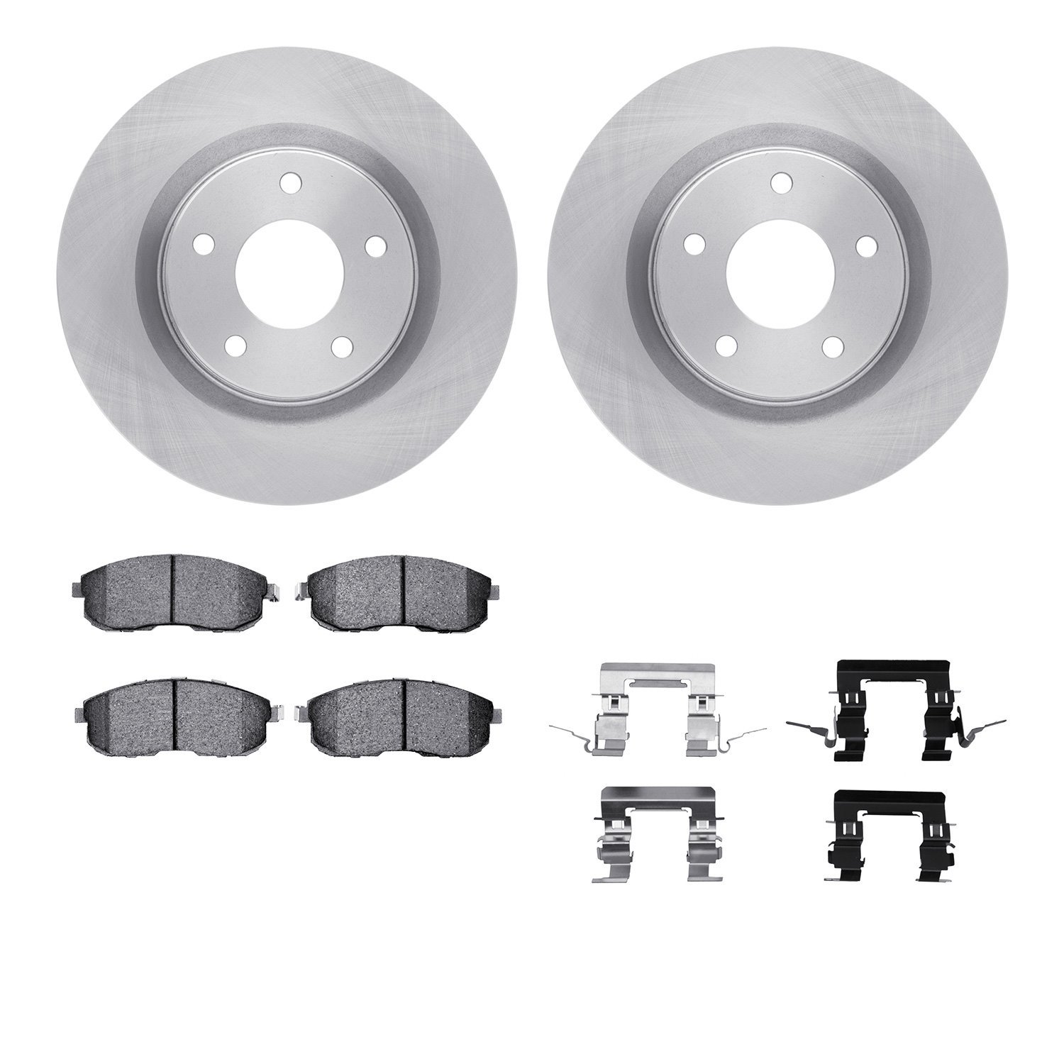 6312-67086 Brake Rotors with 3000-Series Ceramic Brake Pads Kit with Hardware, 2011-2019 Infiniti/Nissan, Position: Front
