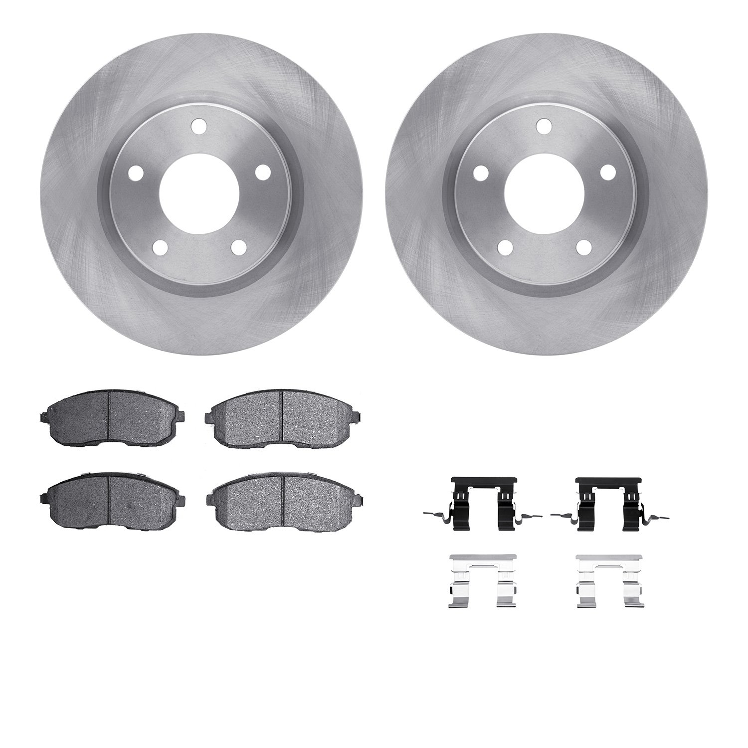 6312-67089 Brake Rotors with 3000-Series Ceramic Brake Pads Kit with Hardware, 2013-2019 Infiniti/Nissan, Position: Front