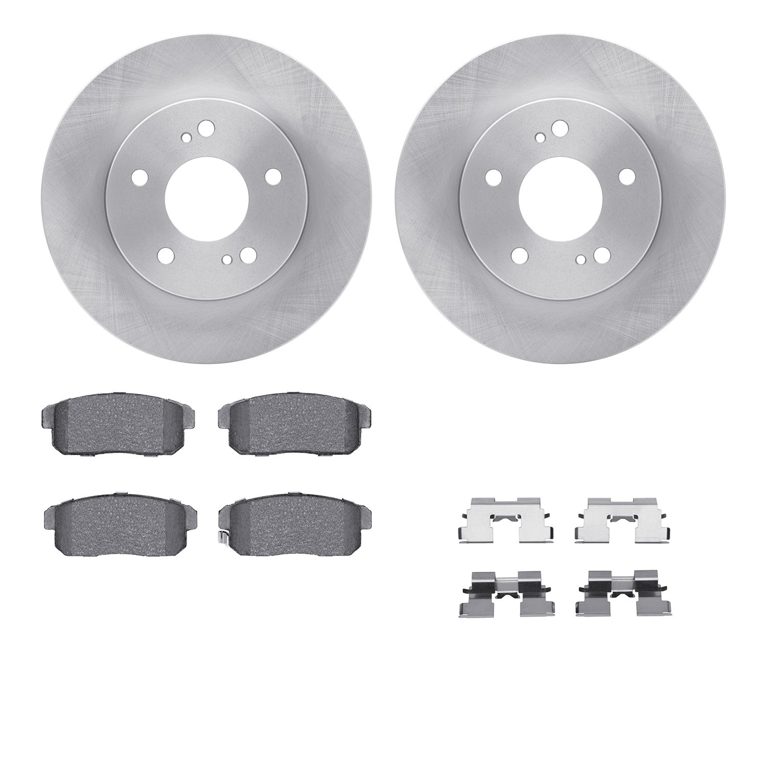 6312-67096 Brake Rotors with 3000-Series Ceramic Brake Pads Kit with Hardware, 2000-2004 Infiniti/Nissan, Position: Rear