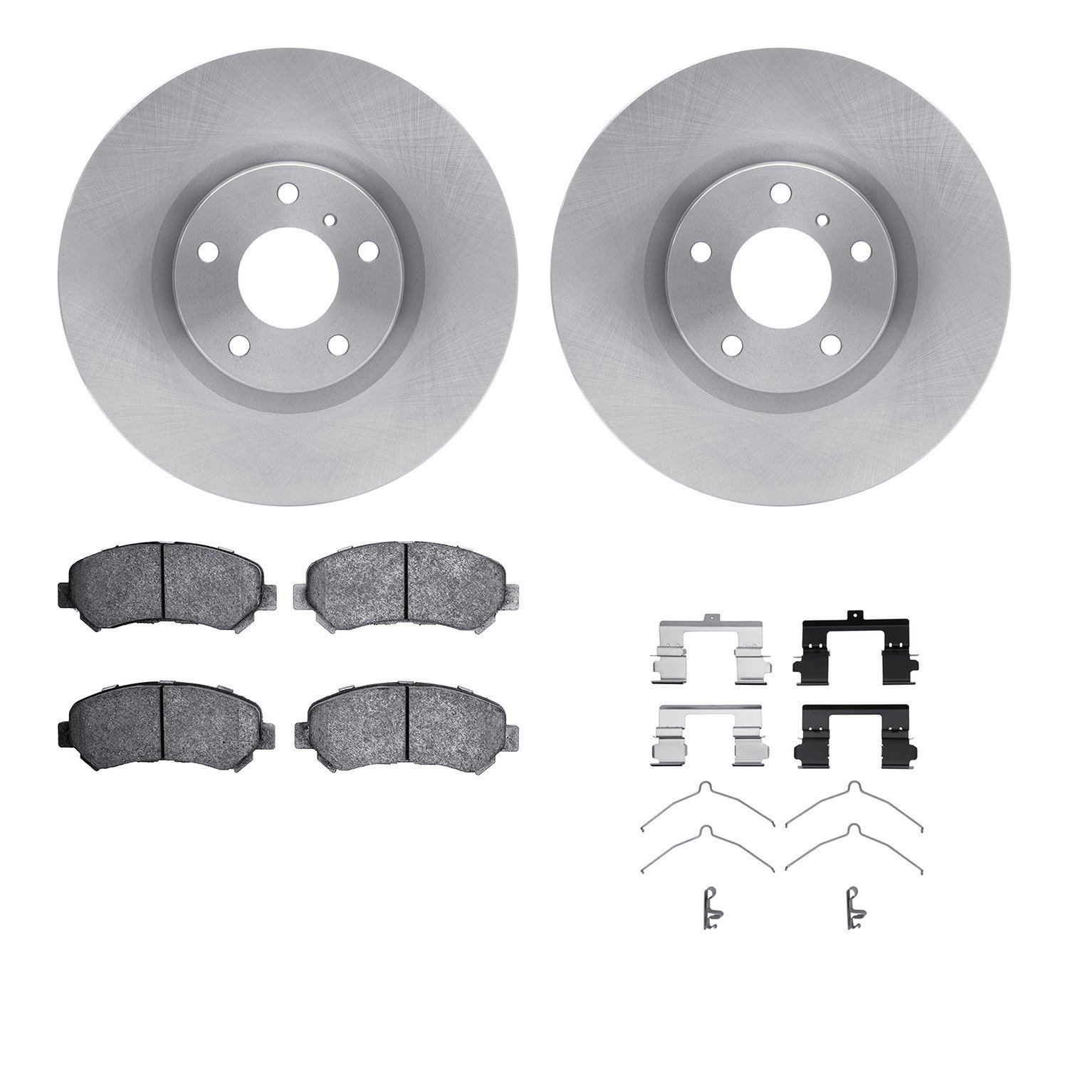 6312-67115 Brake Rotors with 3000-Series Ceramic Brake Pads Kit with Hardware, 2009-2021 Infiniti/Nissan, Position: Front