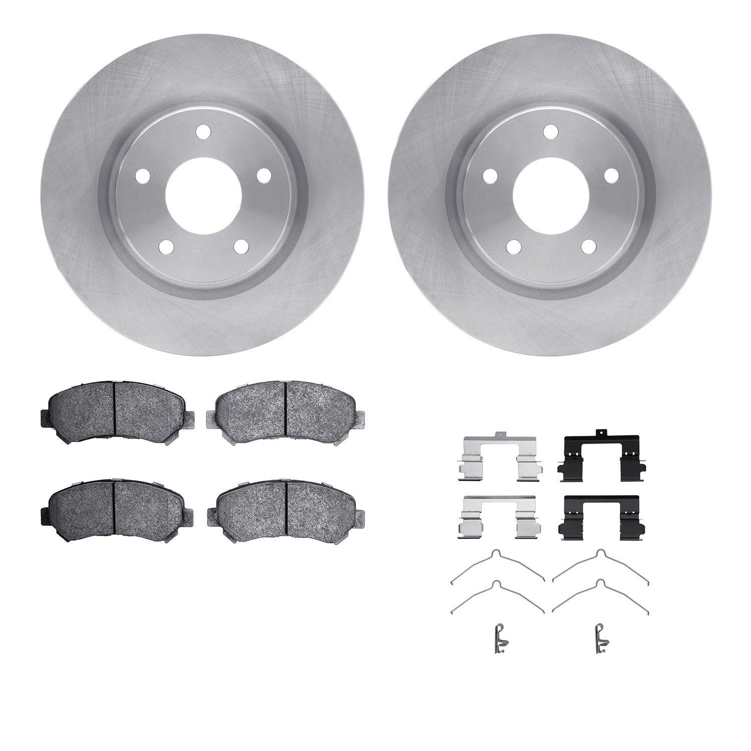 6312-67116 Brake Rotors with 3000-Series Ceramic Brake Pads Kit with Hardware, 2008-2015 Infiniti/Nissan, Position: Front