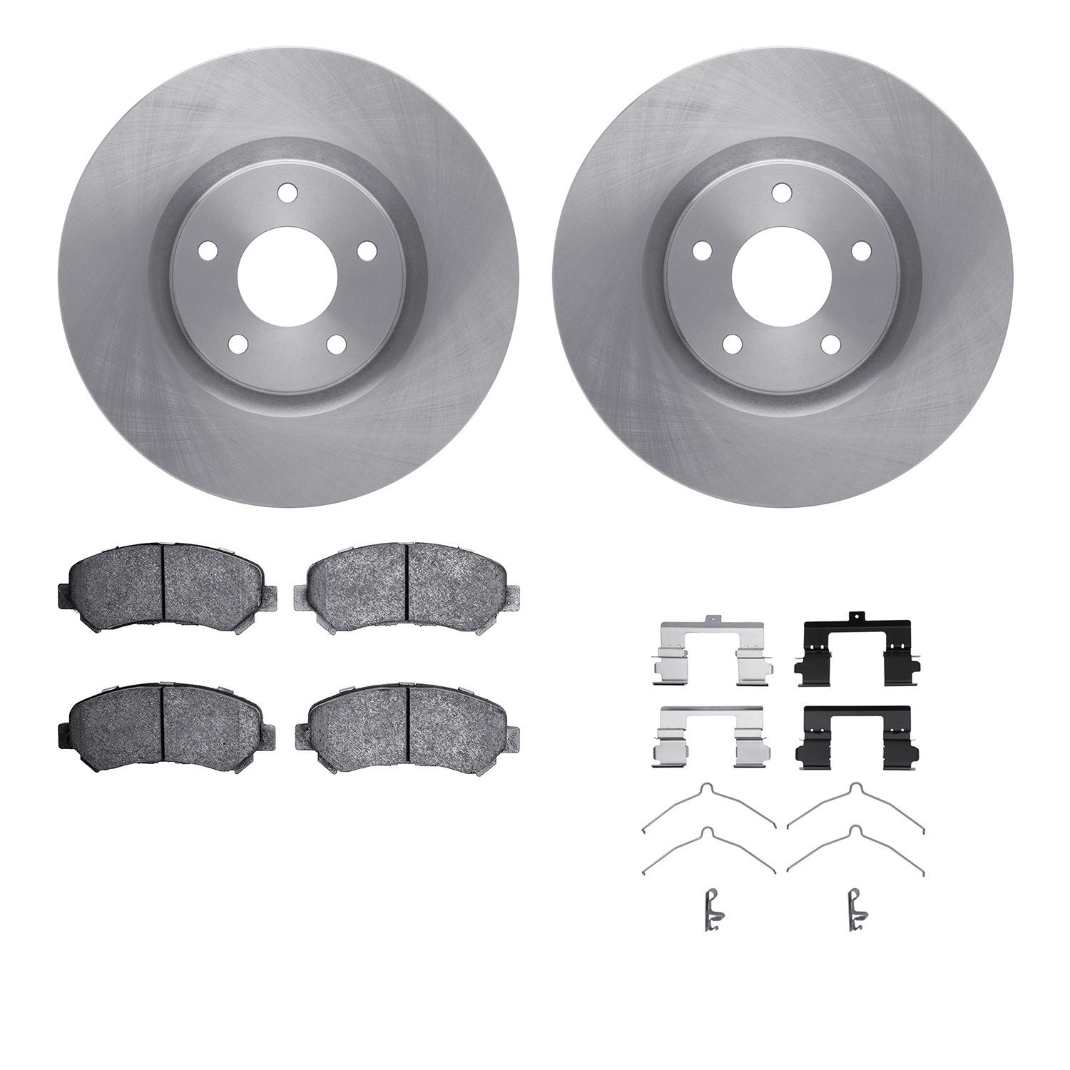 6312-67117 Brake Rotors with 3000-Series Ceramic Brake Pads Kit with Hardware, 2007-2017 Infiniti/Nissan, Position: Front