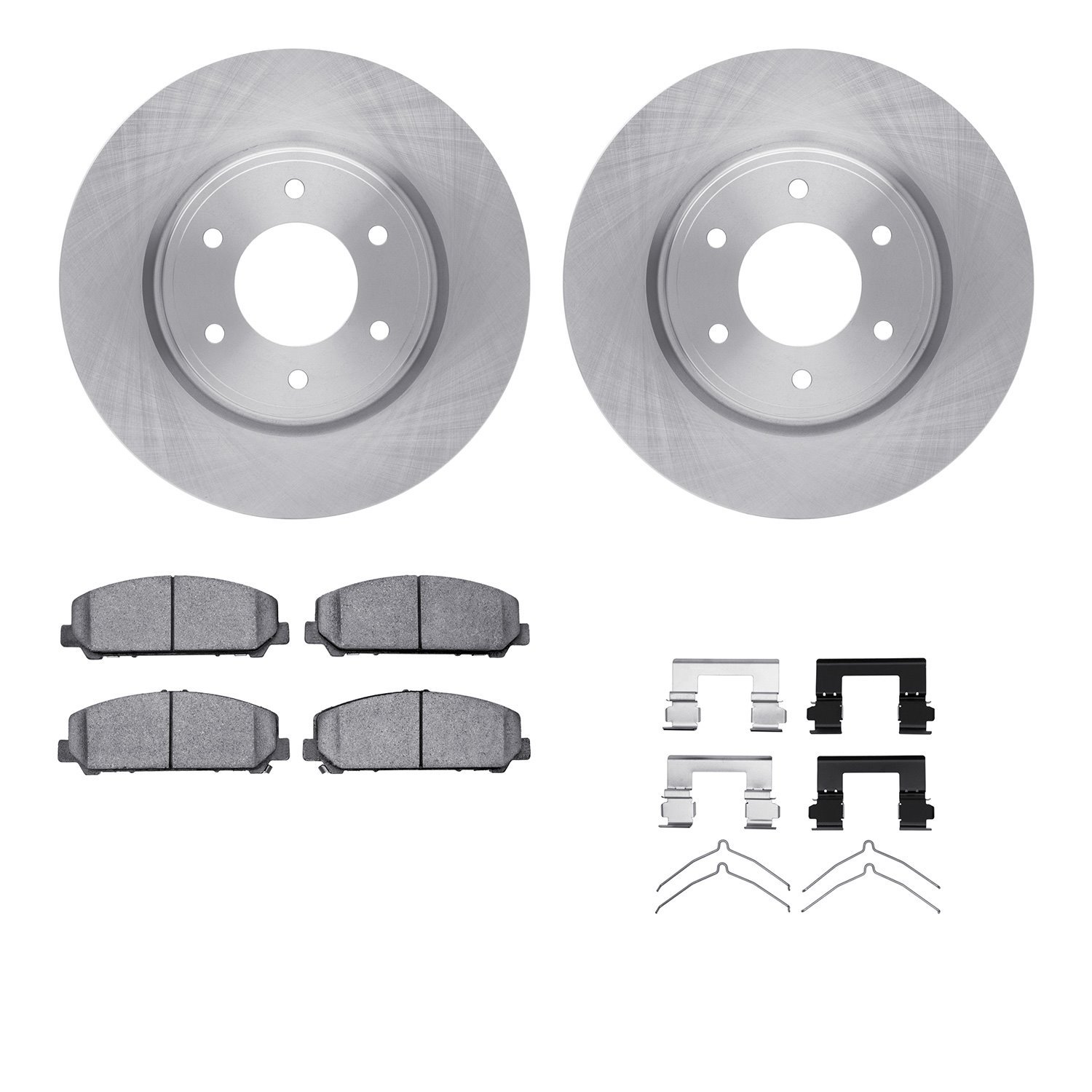 6312-67119 Brake Rotors with 3000-Series Ceramic Brake Pads Kit with Hardware, Fits Select Infiniti/Nissan, Position: Front
