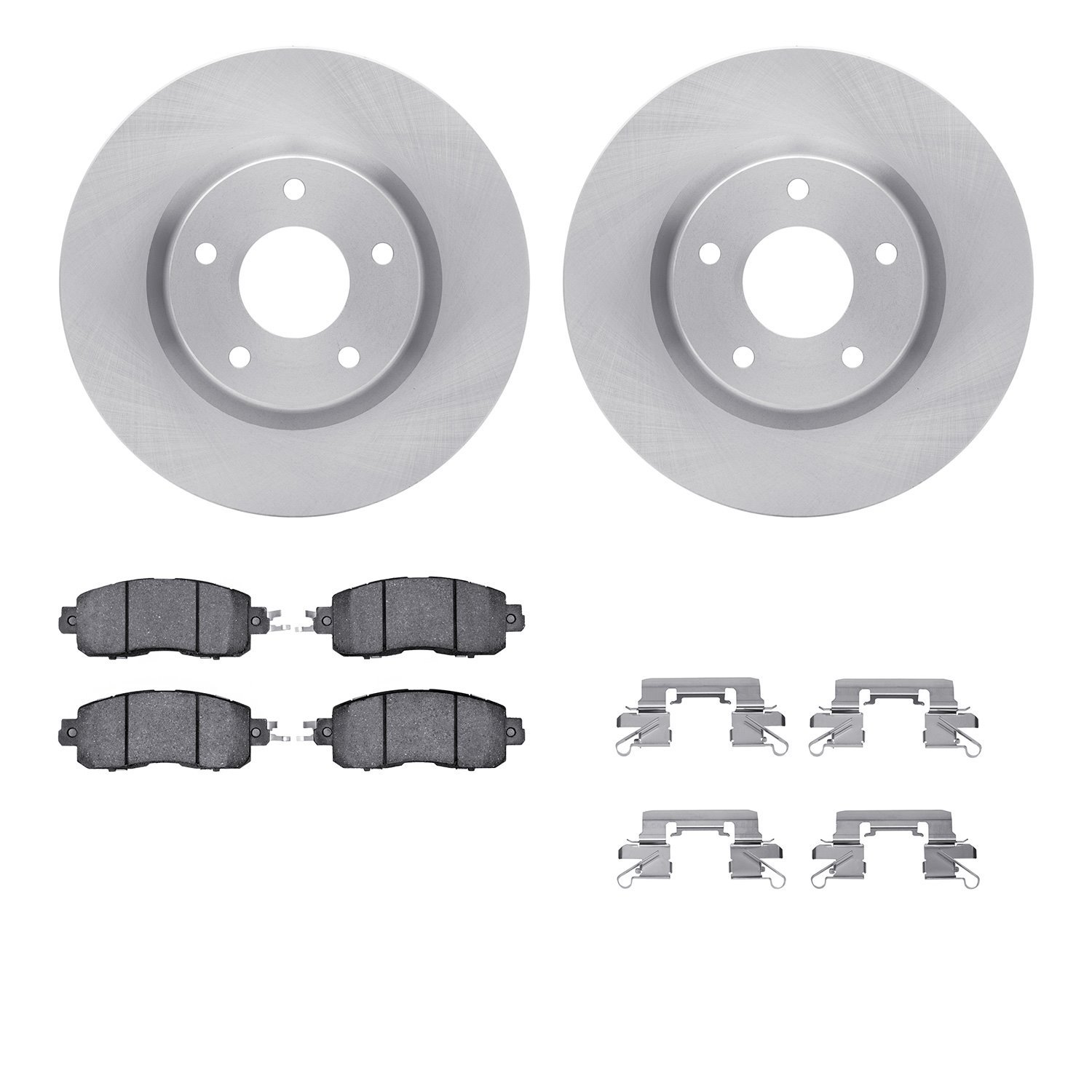 6312-67126 Brake Rotors with 3000-Series Ceramic Brake Pads Kit with Hardware, Fits Select Infiniti/Nissan, Position: Front