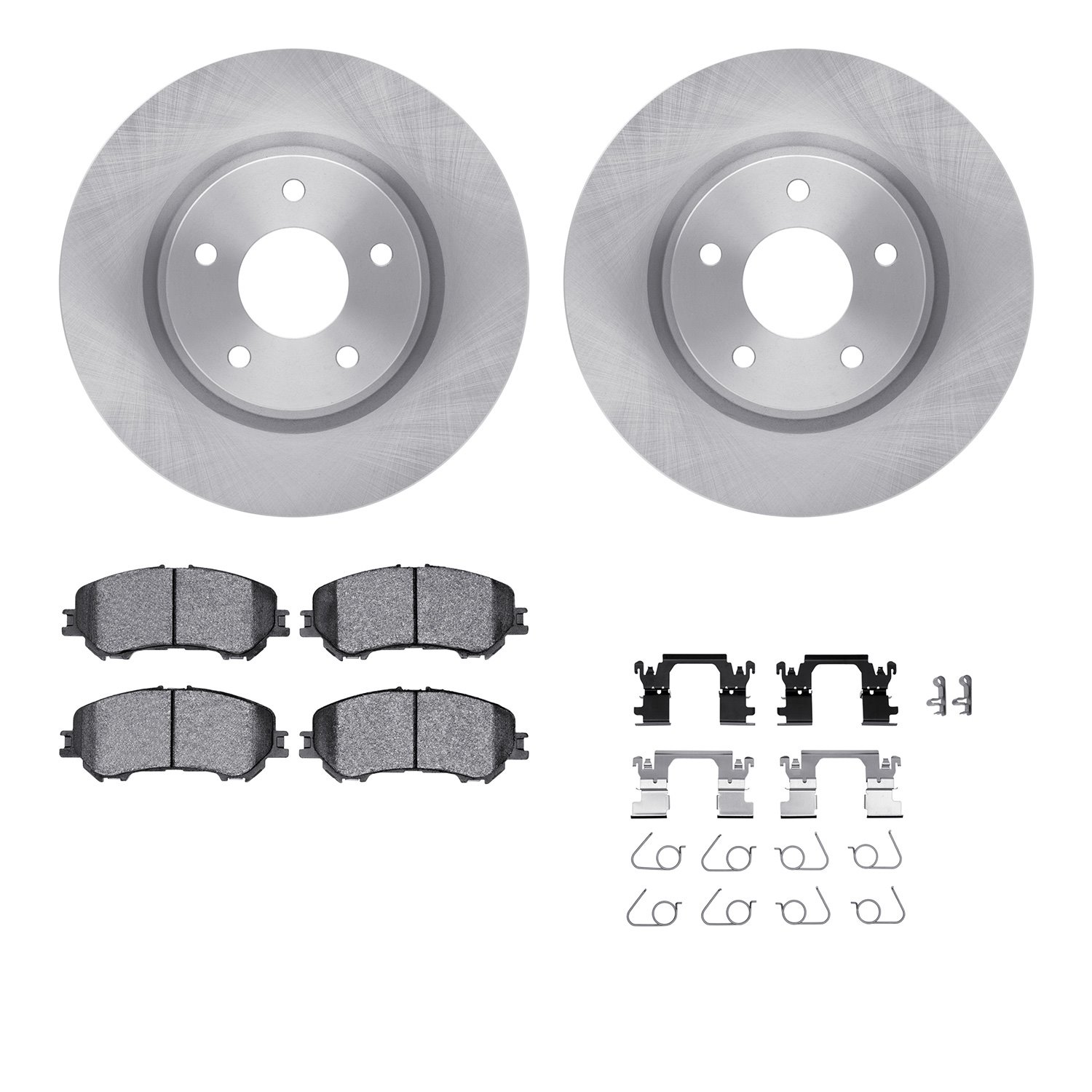 6312-67130 Brake Rotors with 3000-Series Ceramic Brake Pads Kit with Hardware, Fits Select Multiple Makes/Models, Position: Fron