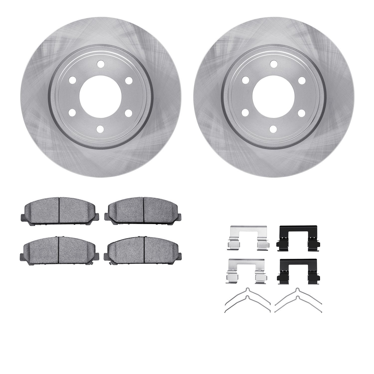 6312-68018 Brake Rotors with 3000-Series Ceramic Brake Pads Kit with Hardware, Fits Select Infiniti/Nissan, Position: Front