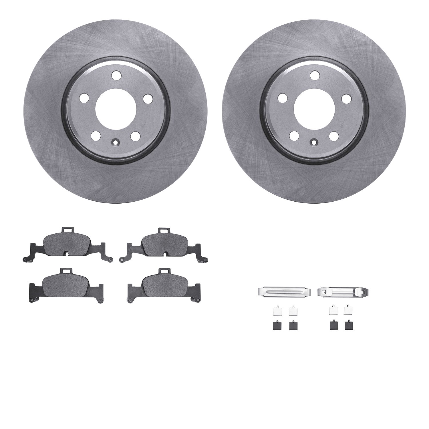 6312-73095 Brake Rotors with 3000-Series Ceramic Brake Pads Kit with Hardware, 2017-2019 Audi/Volkswagen, Position: Front