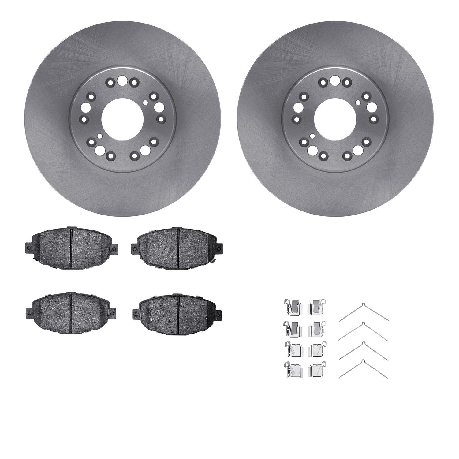 6312-75005 Brake Rotors with 3000-Series Ceramic Brake Pads Kit with Hardware, 1992-2000 Lexus/Toyota/Scion, Position: Front