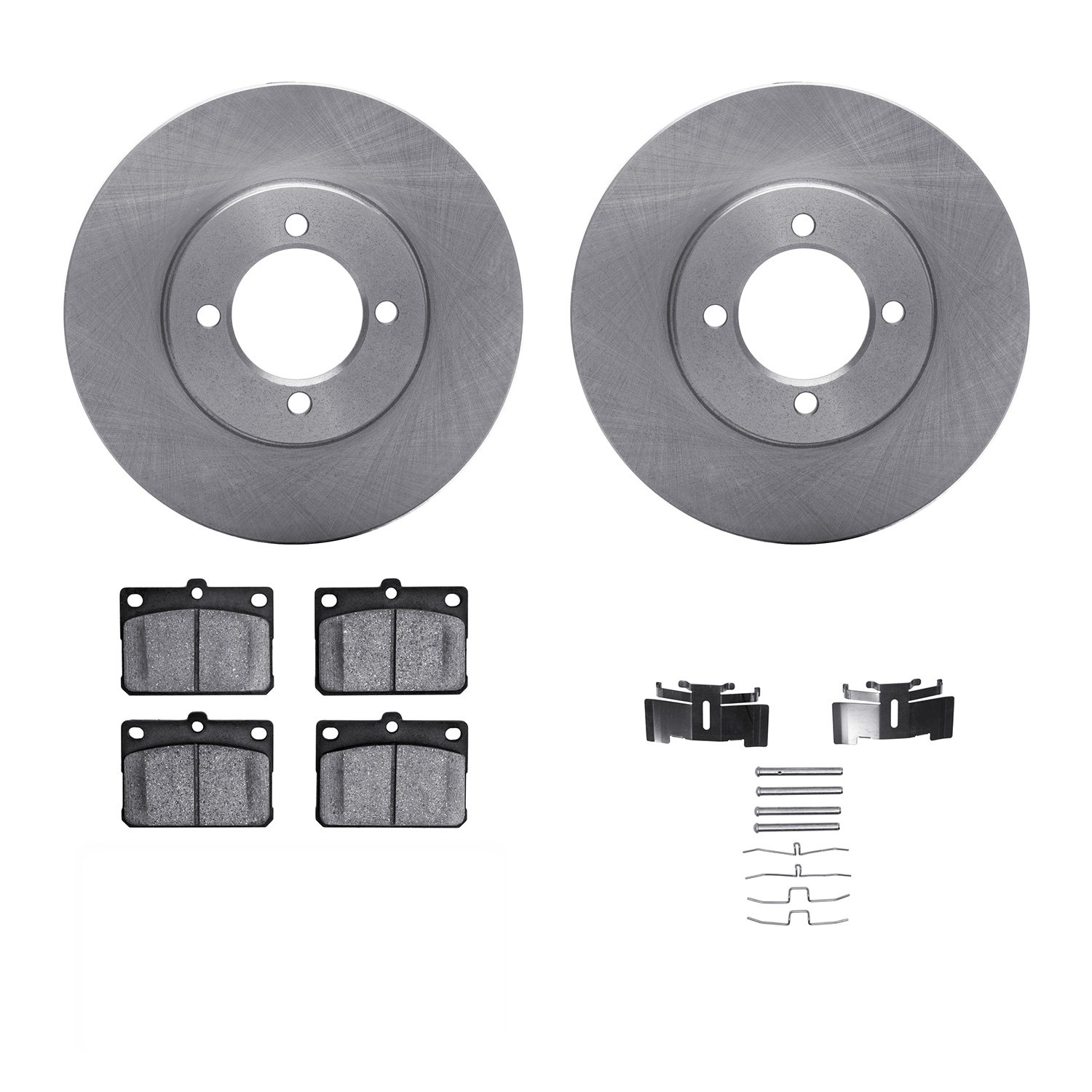 6312-76002 Brake Rotors with 3000-Series Ceramic Brake Pads Kit with Hardware, 1980-1980 Lexus/Toyota/Scion, Position: Front