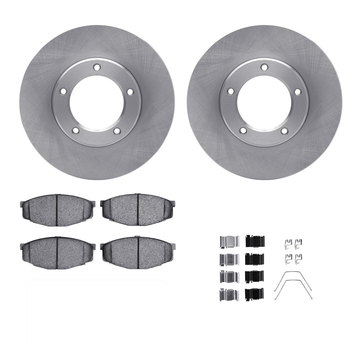 6312-76027 Brake Rotors with 3000-Series Ceramic Brake Pads Kit with Hardware, 1984-1995 Lexus/Toyota/Scion, Position: Front