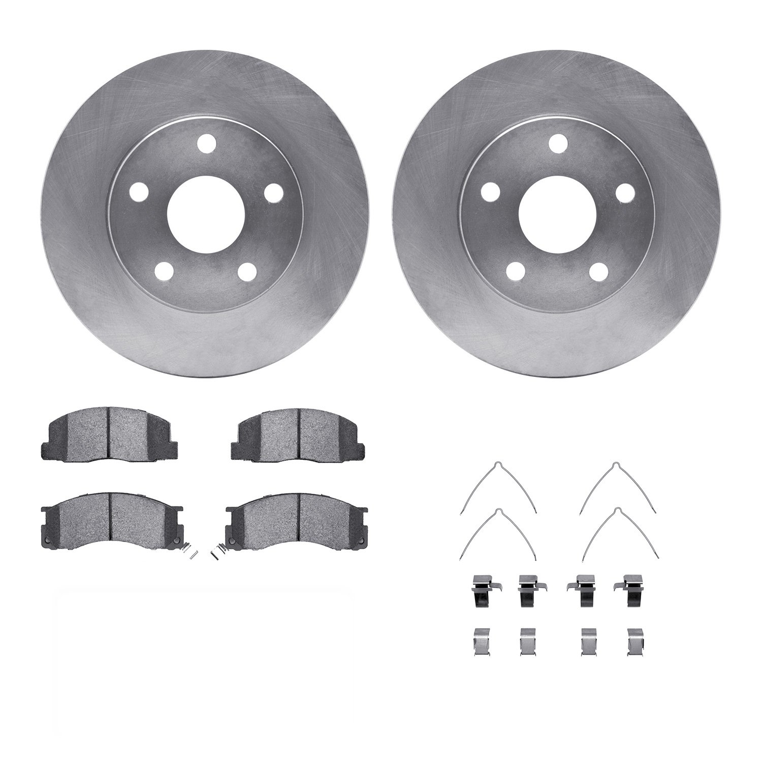 6312-76085 Brake Rotors with 3000-Series Ceramic Brake Pads Kit with Hardware, 1991-1996 Lexus/Toyota/Scion, Position: Front