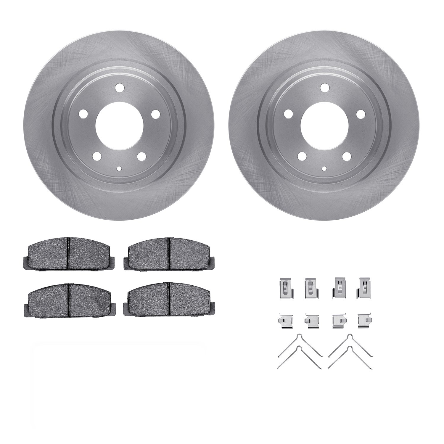 6312-80021 Brake Rotors with 3000-Series Ceramic Brake Pads Kit with Hardware, 1993-1995 Ford/Lincoln/Mercury/Mazda, Position: R