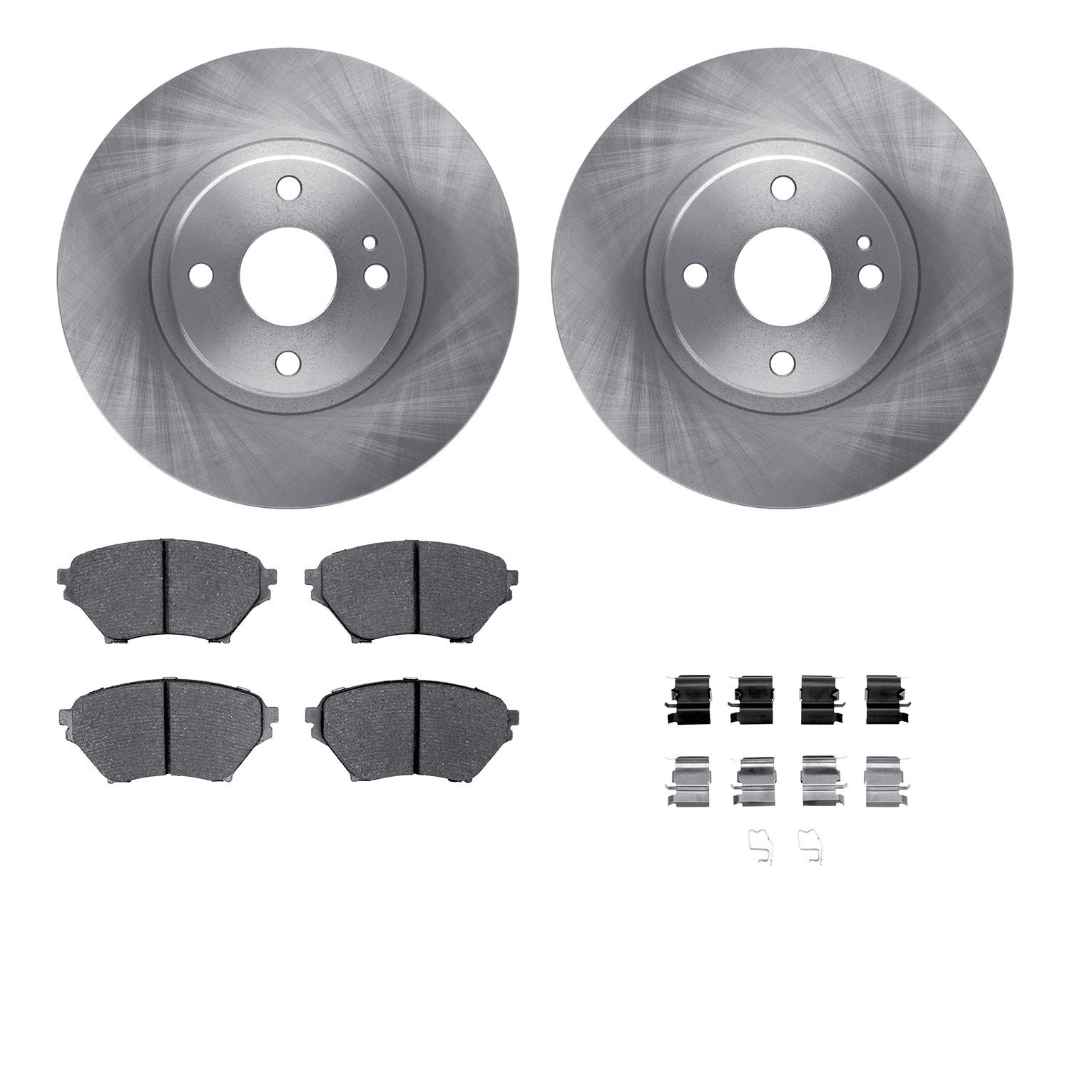 6312-80048 Brake Rotors with 3000-Series Ceramic Brake Pads Kit with Hardware, 2001-2005 Ford/Lincoln/Mercury/Mazda, Position: F