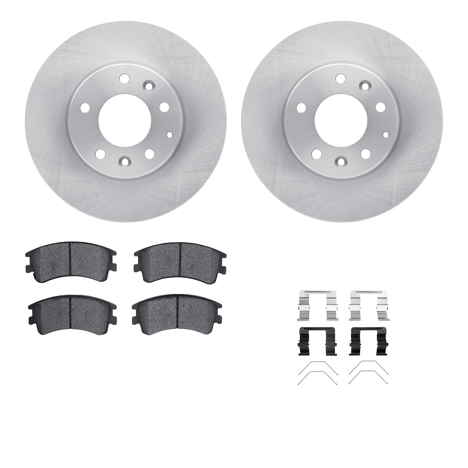 6312-80052 Brake Rotors with 3000-Series Ceramic Brake Pads Kit with Hardware, 2003-2005 Ford/Lincoln/Mercury/Mazda, Position: F