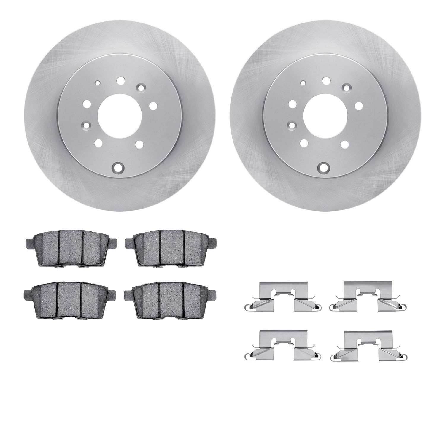 6312-80070 Brake Rotors with 3000-Series Ceramic Brake Pads Kit with Hardware, 2007-2015 Ford/Lincoln/Mercury/Mazda, Position: R