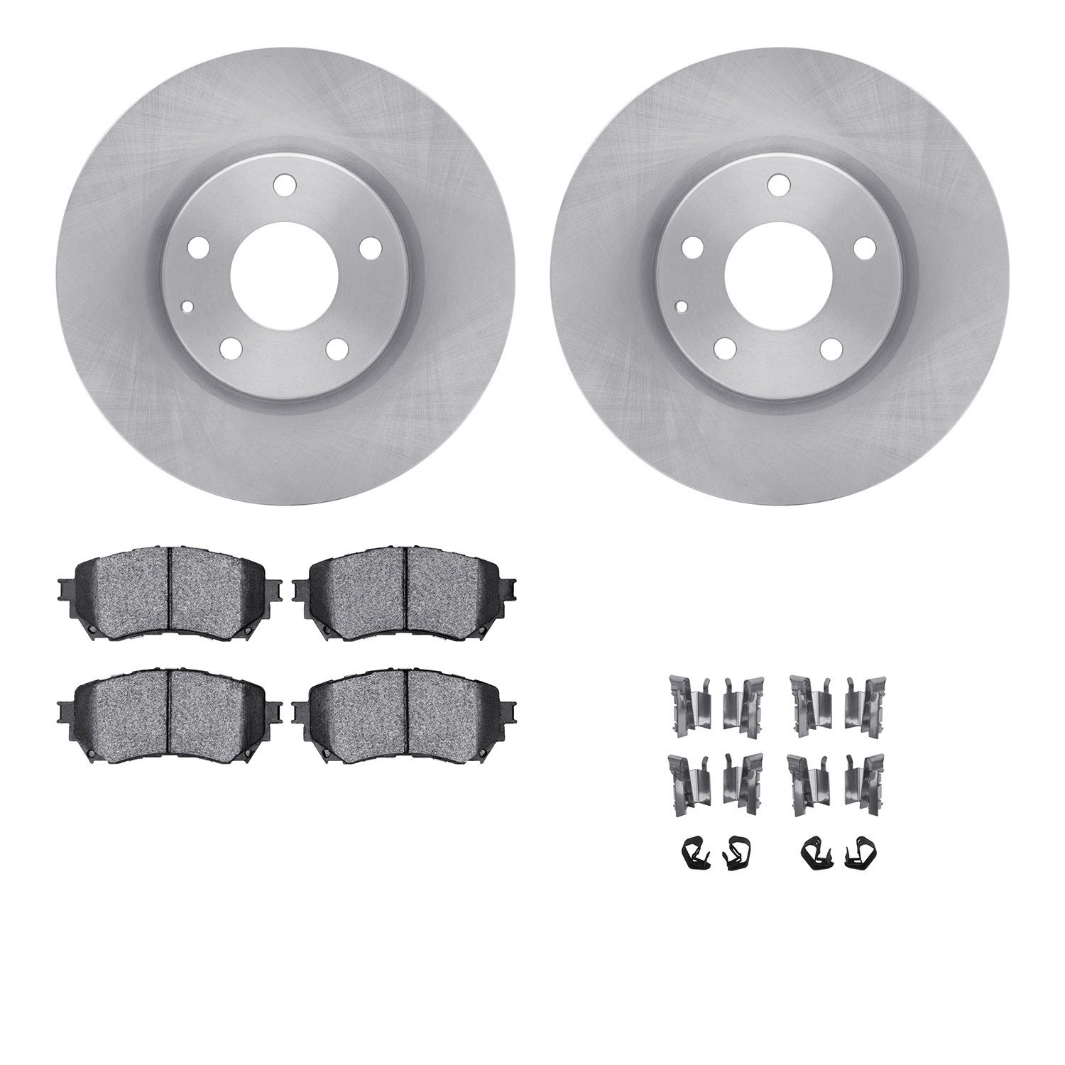 6312-80079 Brake Rotors with 3000-Series Ceramic Brake Pads Kit with Hardware, 2014-2015 Ford/Lincoln/Mercury/Mazda, Position: F