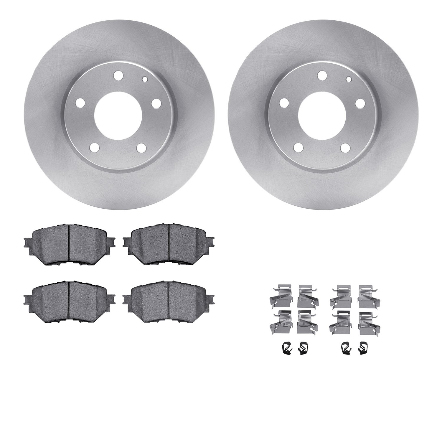 6312-80084 Brake Rotors with 3000-Series Ceramic Brake Pads Kit with Hardware, 2014-2018 Ford/Lincoln/Mercury/Mazda, Position: F
