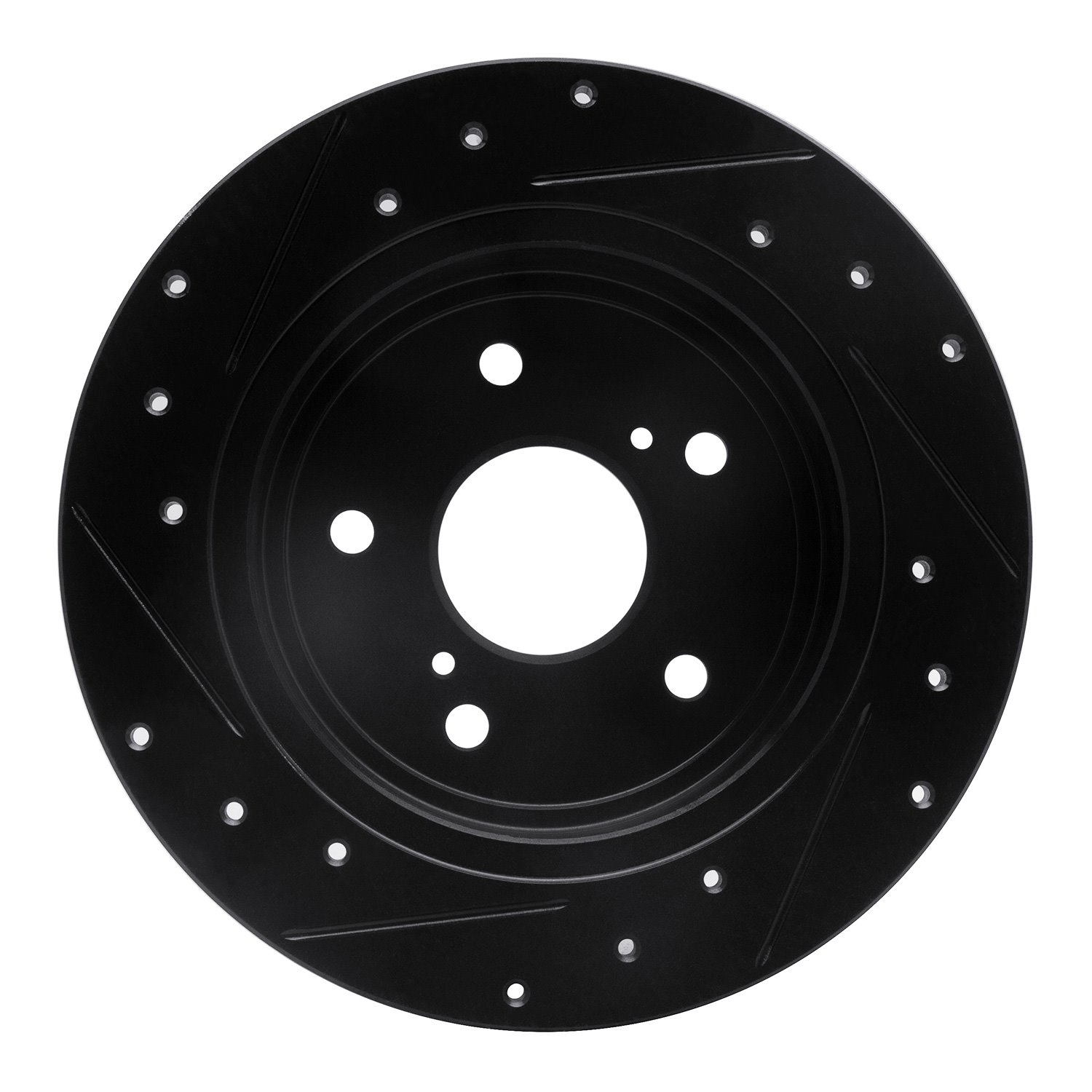 633-01006R Drilled/Slotted Brake Rotor [Black], 2010-2013 Suzuki, Position: Rear Right