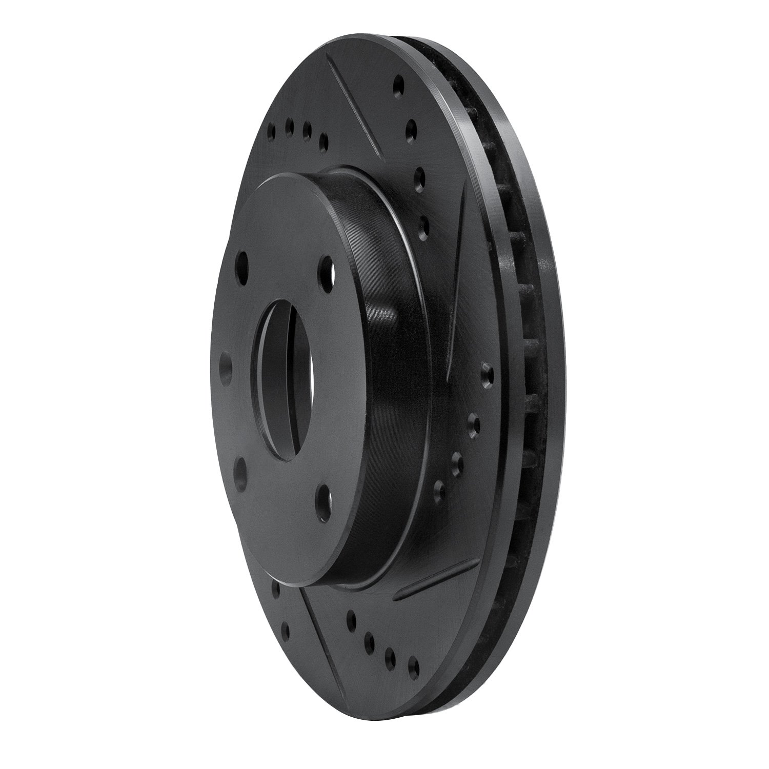 633-01010R Drilled/Slotted Brake Rotor [Black], 2004-2010 Multiple Makes/Models, Position: Front Right