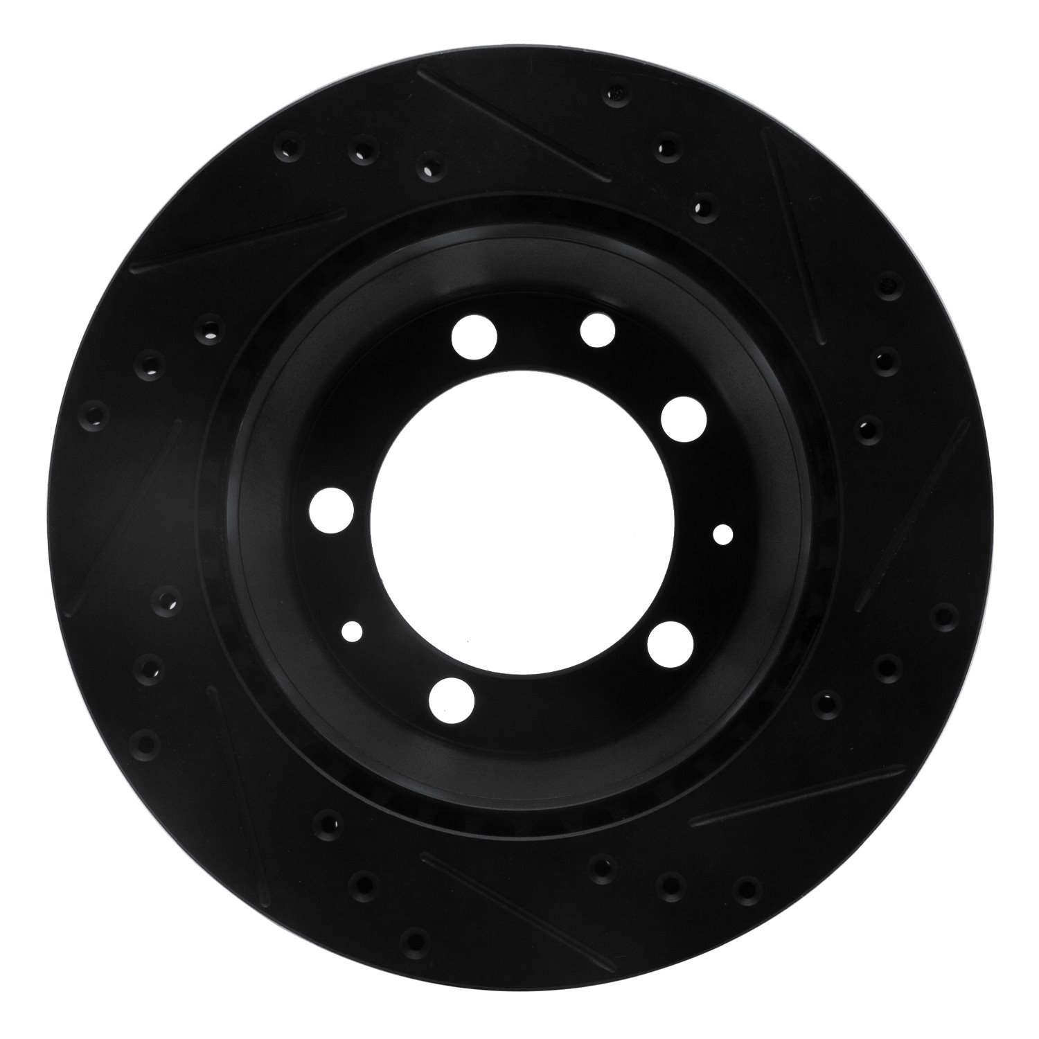 633-02024L Drilled/Slotted Brake Rotor [Black], 1987-1989 Porsche, Position: Rear Left