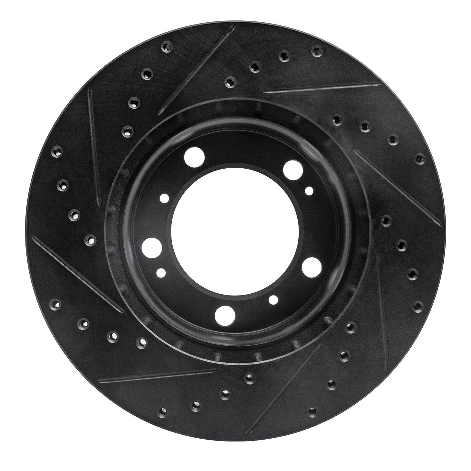 633-02028R Drilled/Slotted Brake Rotor [Black], 1997-2004 Porsche, Position: Front Right