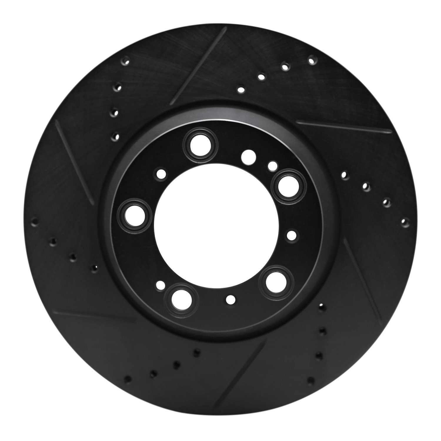 633-02066D Drilled/Slotted Brake Rotor [Black], 1999-2021 Porsche, Position: Rear Right