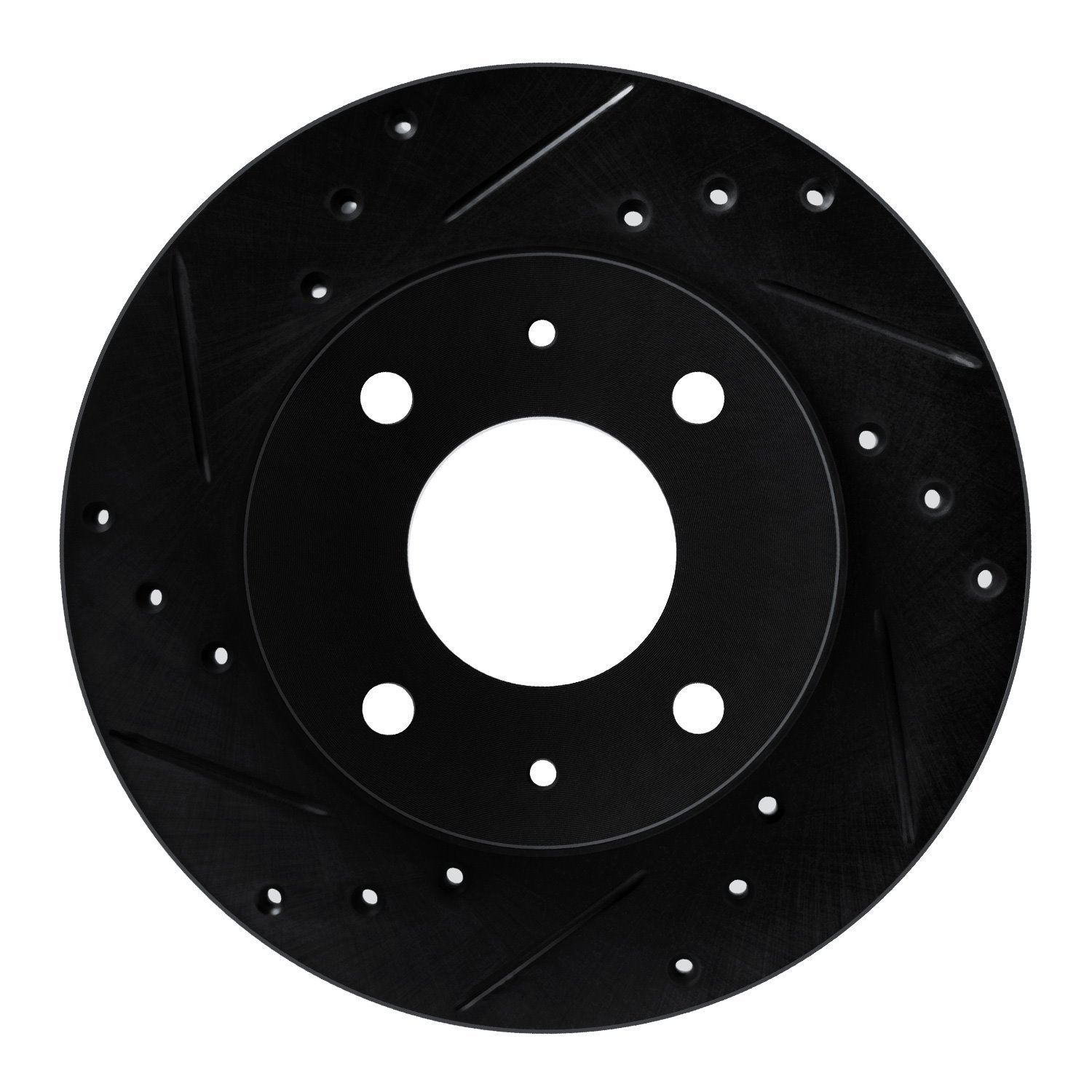 633-03004L Drilled/Slotted Brake Rotor [Black], 1989-1998 Kia/Hyundai/Genesis, Position: Front Left