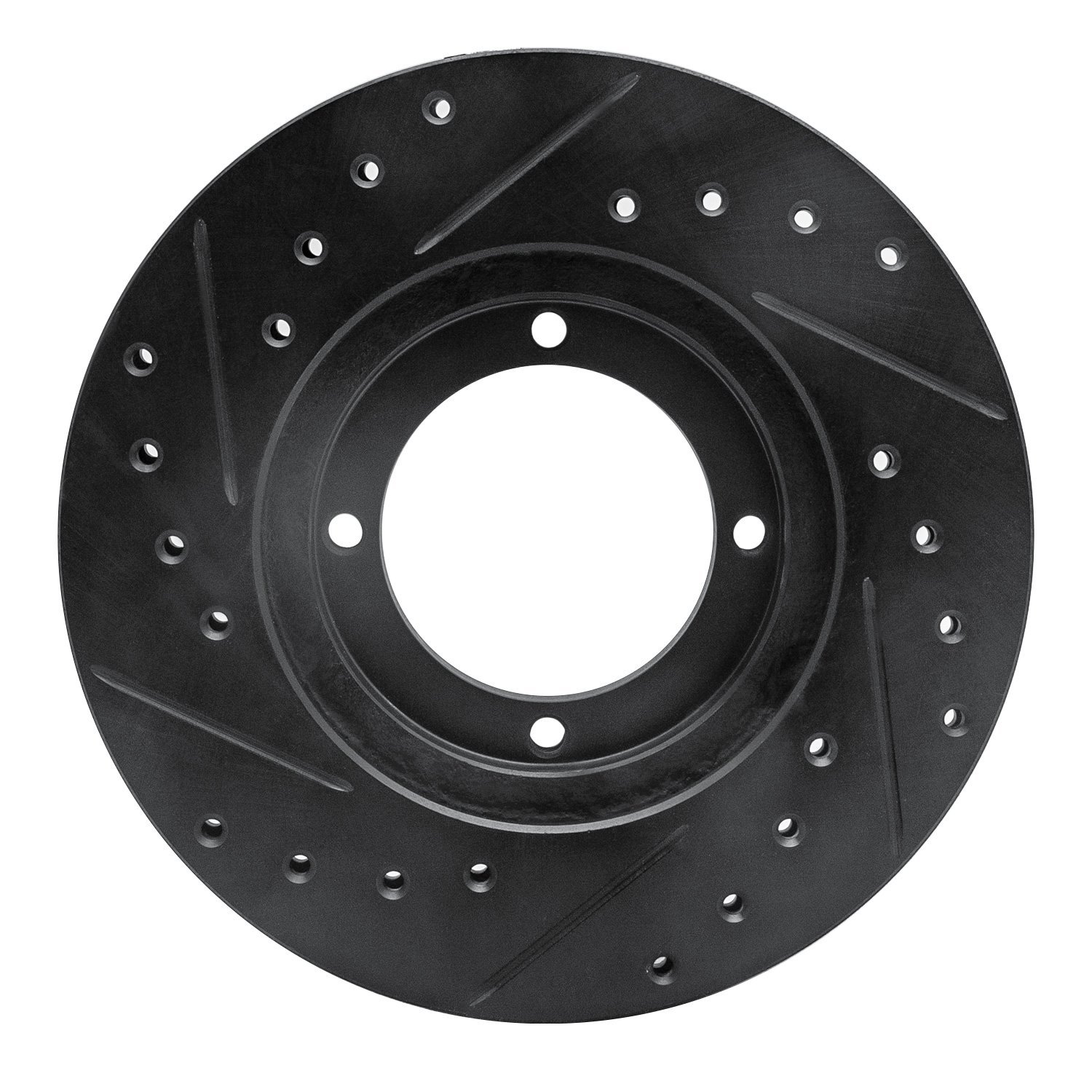 633-03005R Drilled/Slotted Brake Rotor [Black], 1987-1999 Multiple Makes/Models, Position: Front Right