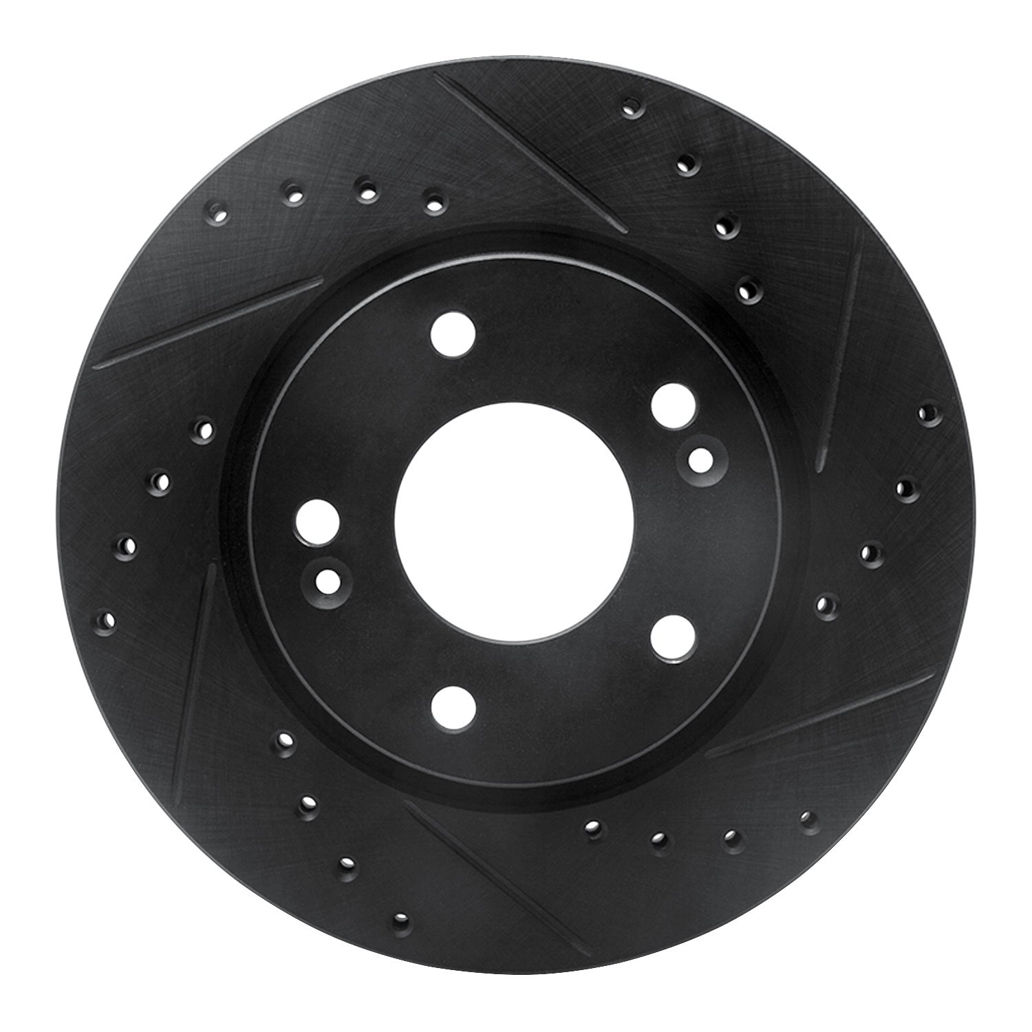 633-03023R Drilled/Slotted Brake Rotor [Black], 2007-2010 Kia/Hyundai/Genesis, Position: Front Right