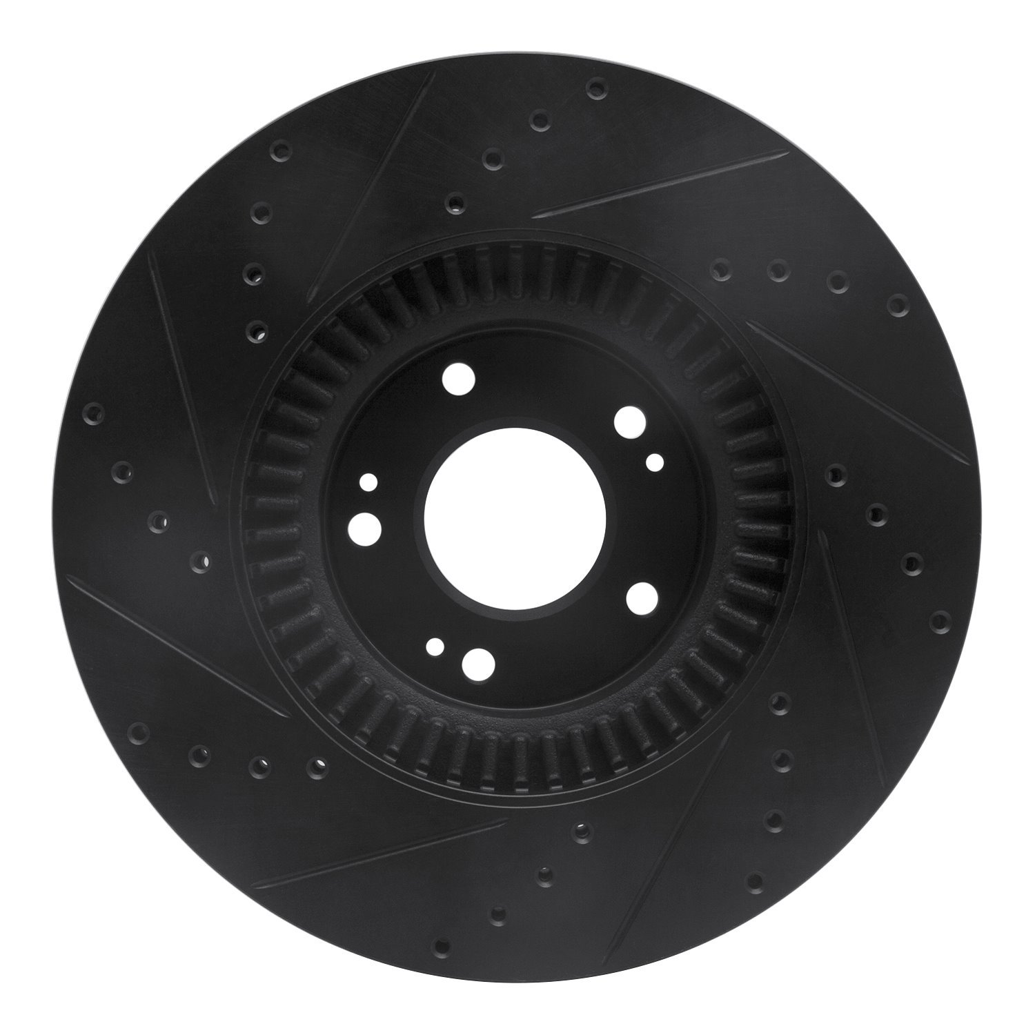 633-03028R Drilled/Slotted Brake Rotor [Black], 2009-2014 Kia/Hyundai/Genesis, Position: Front Right