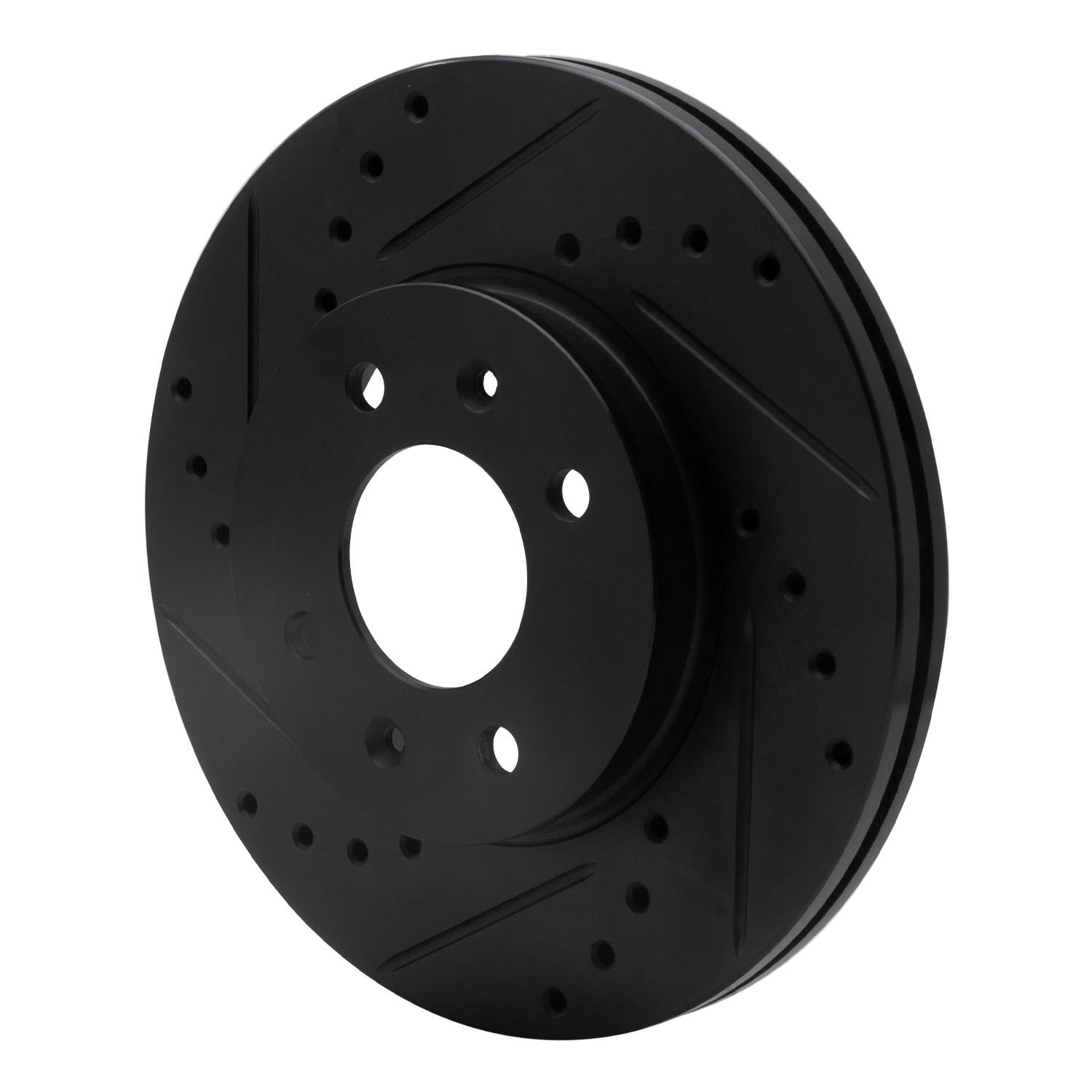 633-03042L Drilled/Slotted Brake Rotor [Black], 2012-2017 Multiple Makes/Models, Position: Front Left