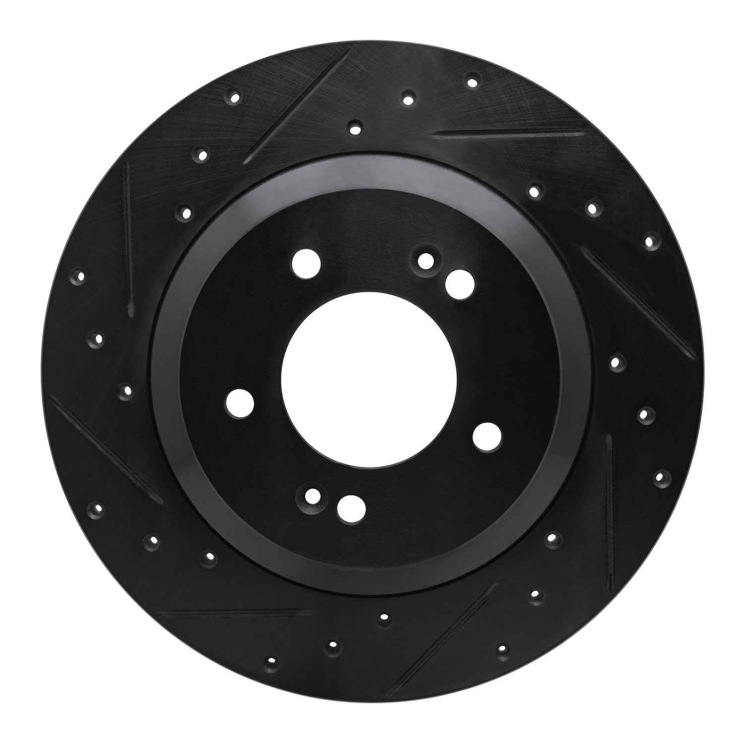 633-03065L Drilled/Slotted Brake Rotor [Black], Fits Select Kia/Hyundai/Genesis, Position: Rear Left